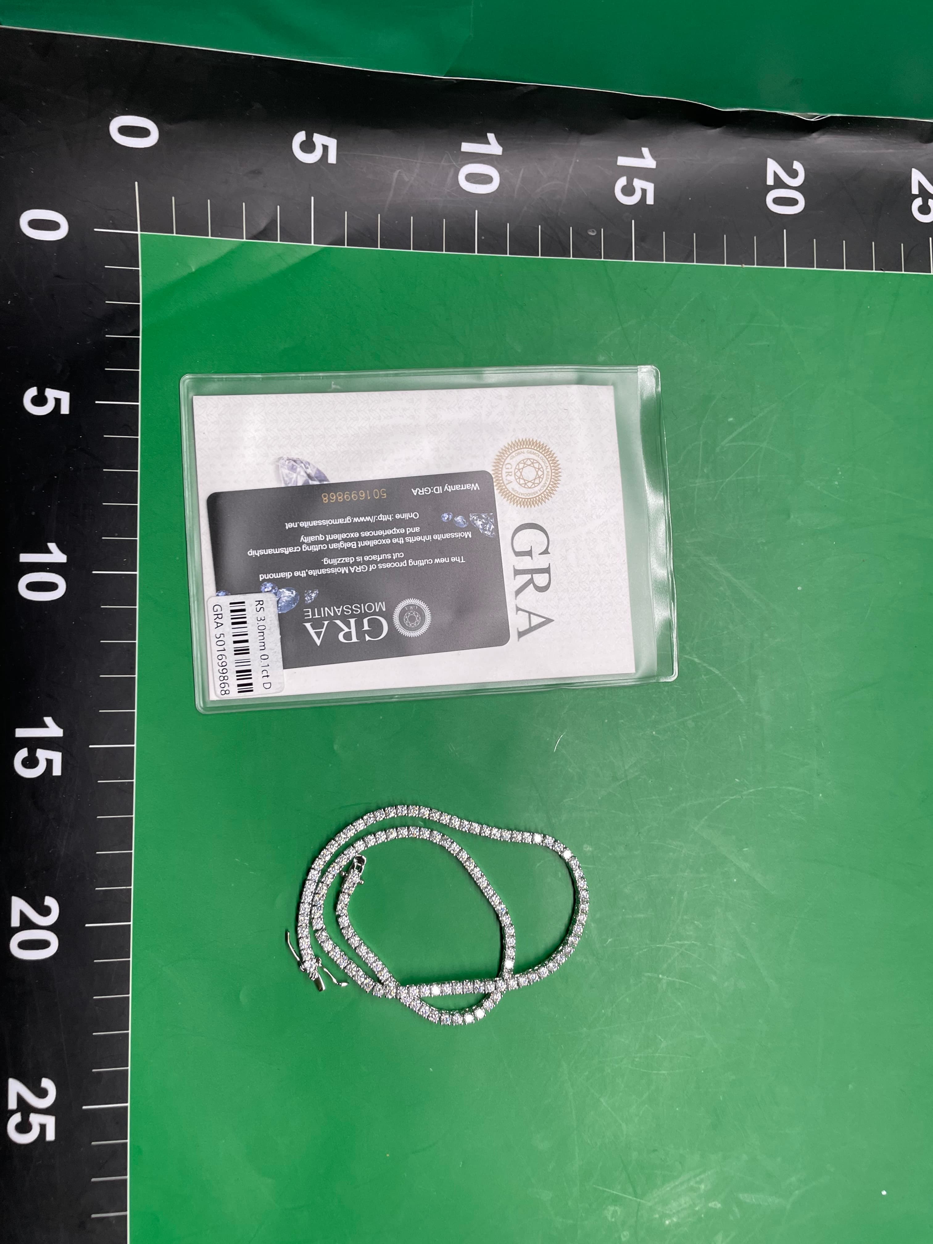 鼎赫欧美ins热销铜镶莫桑石嘻哈单排男女网球链手链HipHop饰品 — miniatura QC 3