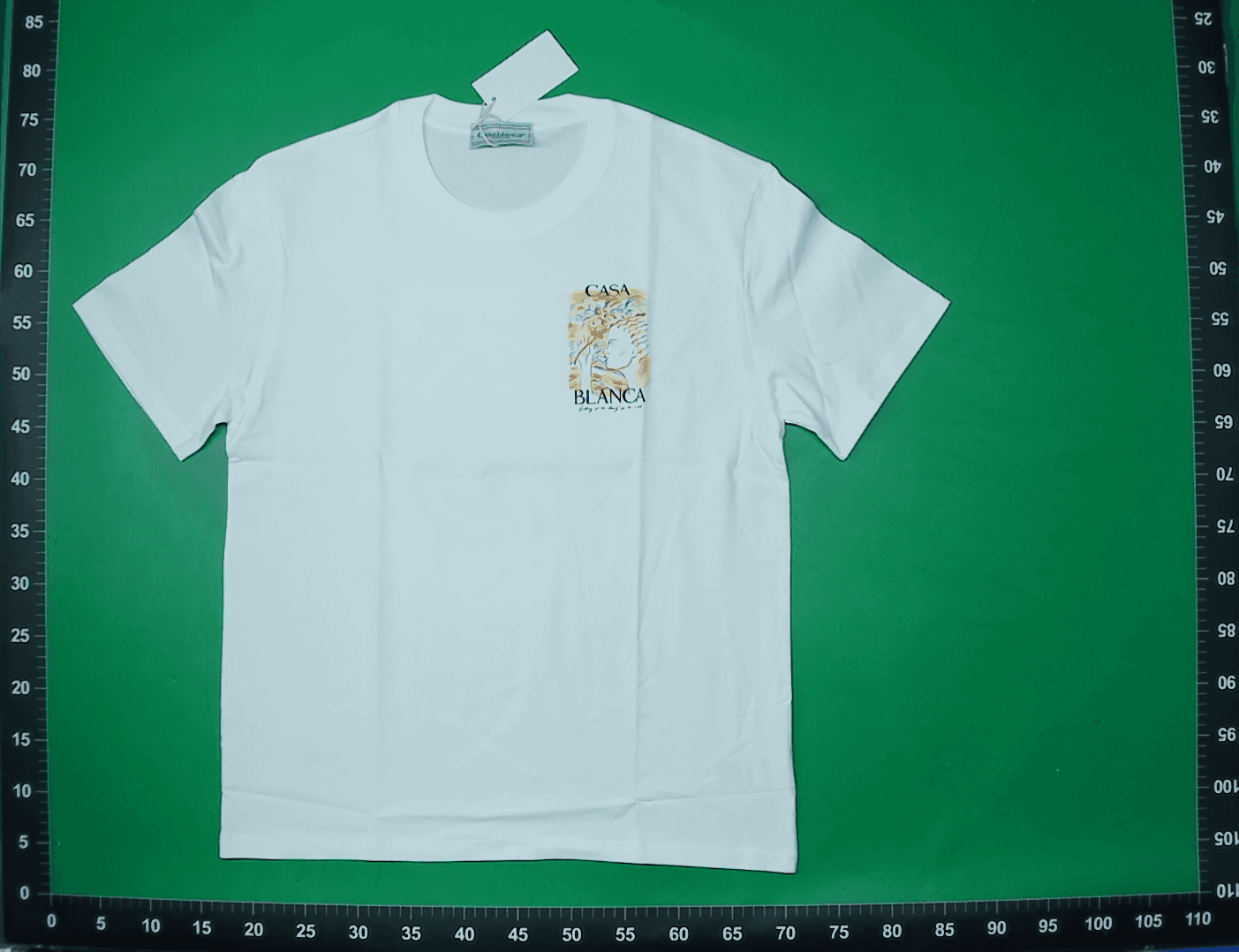 跨境卡萨布兰卡夏季新款 Casablanca LOGO印花男女宽松短袖T恤潮 — miniatura QC 3