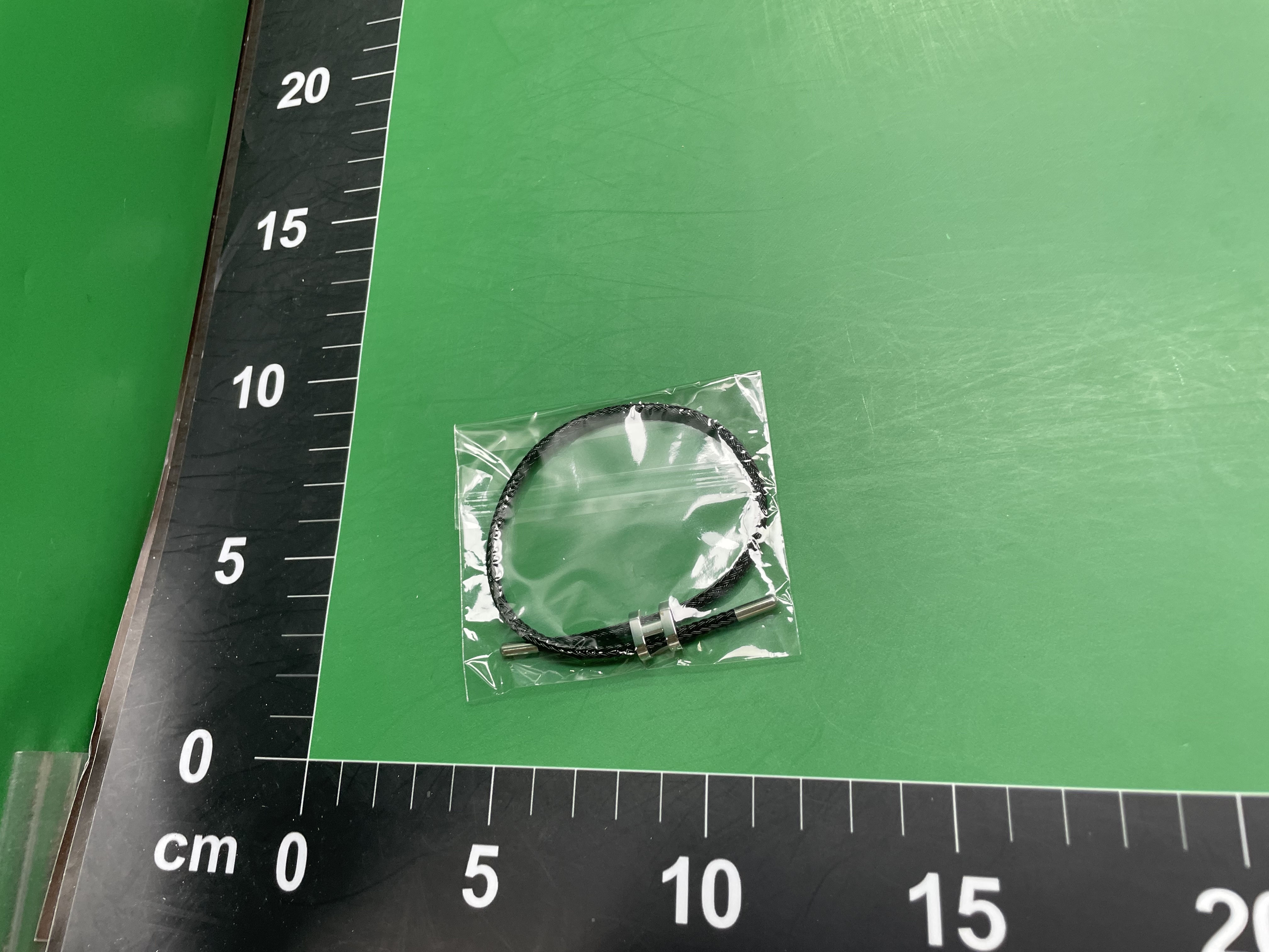 不锈钢钢丝绳手链 可调节3D硬金配绳手链 钛钢防水手镯现货批发 — foto QC 1