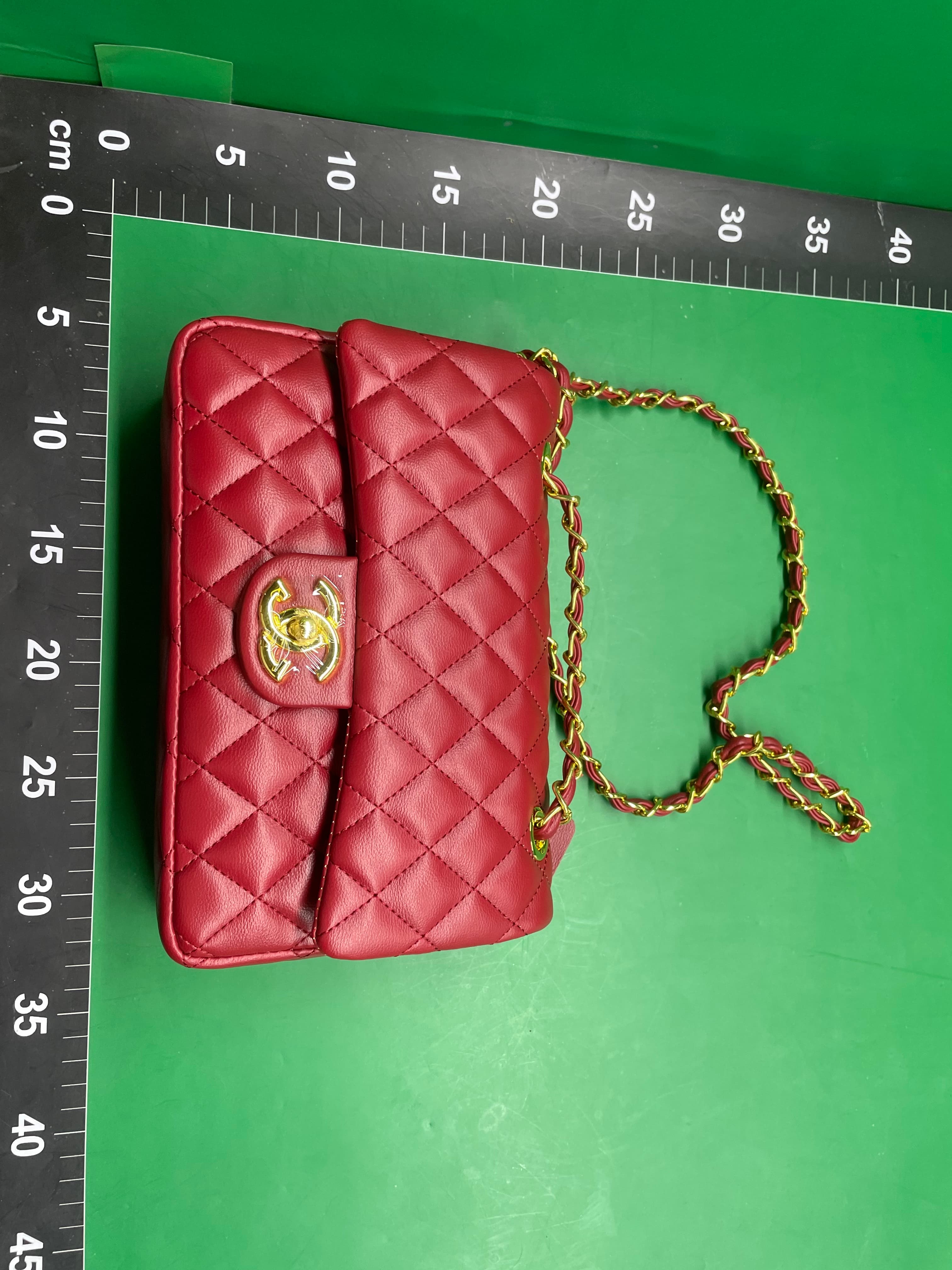 跨境bag女包2025新款经典小香风CF链条包女斜挎包真皮百搭菱格包 — foto QC 1