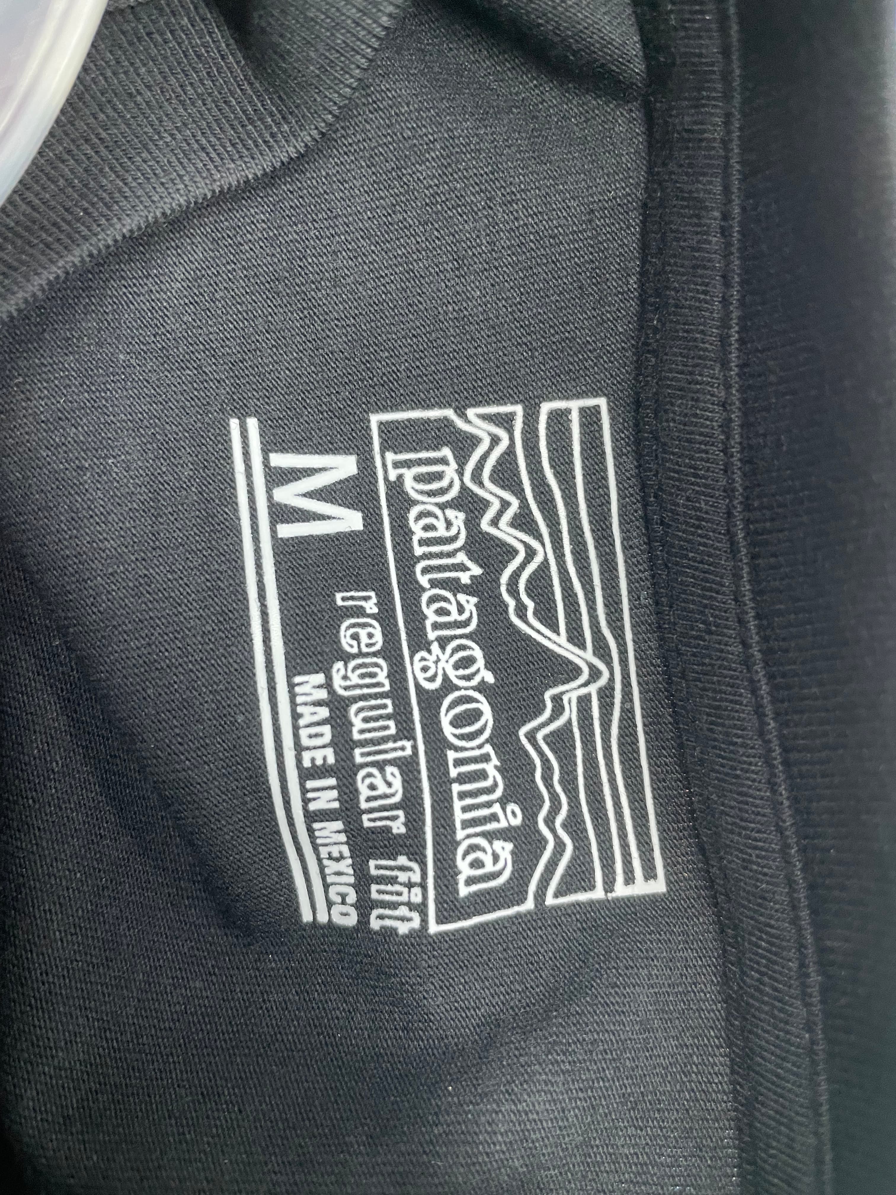 跨境外贸批发巴塔潮牌哥尼亚短袖P-6山脉Logo印花口袋情侣装T恤 — foto QC 1