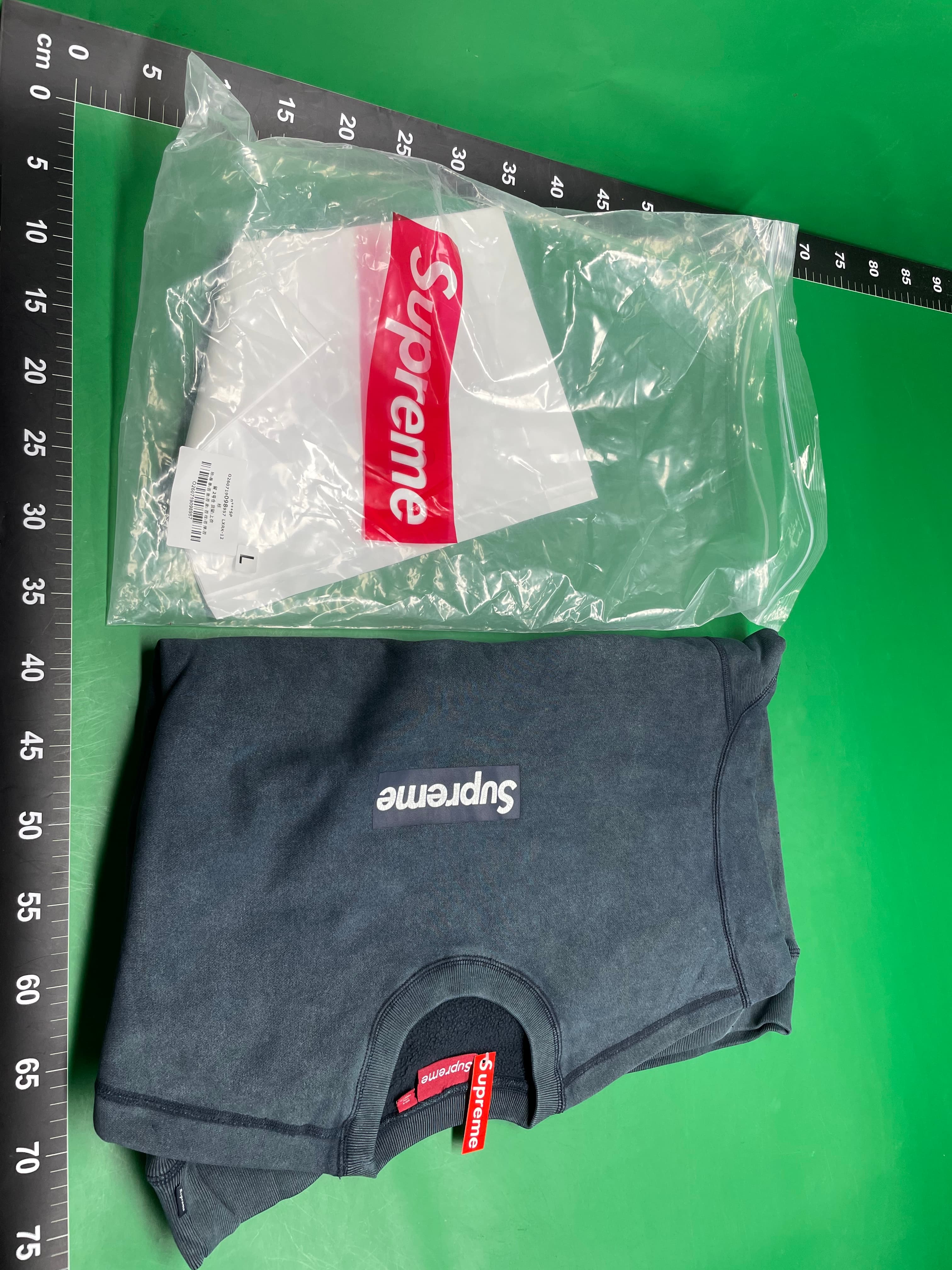 SUPREME25SSBOX水洗卫衣美式圆领卫衣男女复古长袖高版本高品质 — foto QC 1