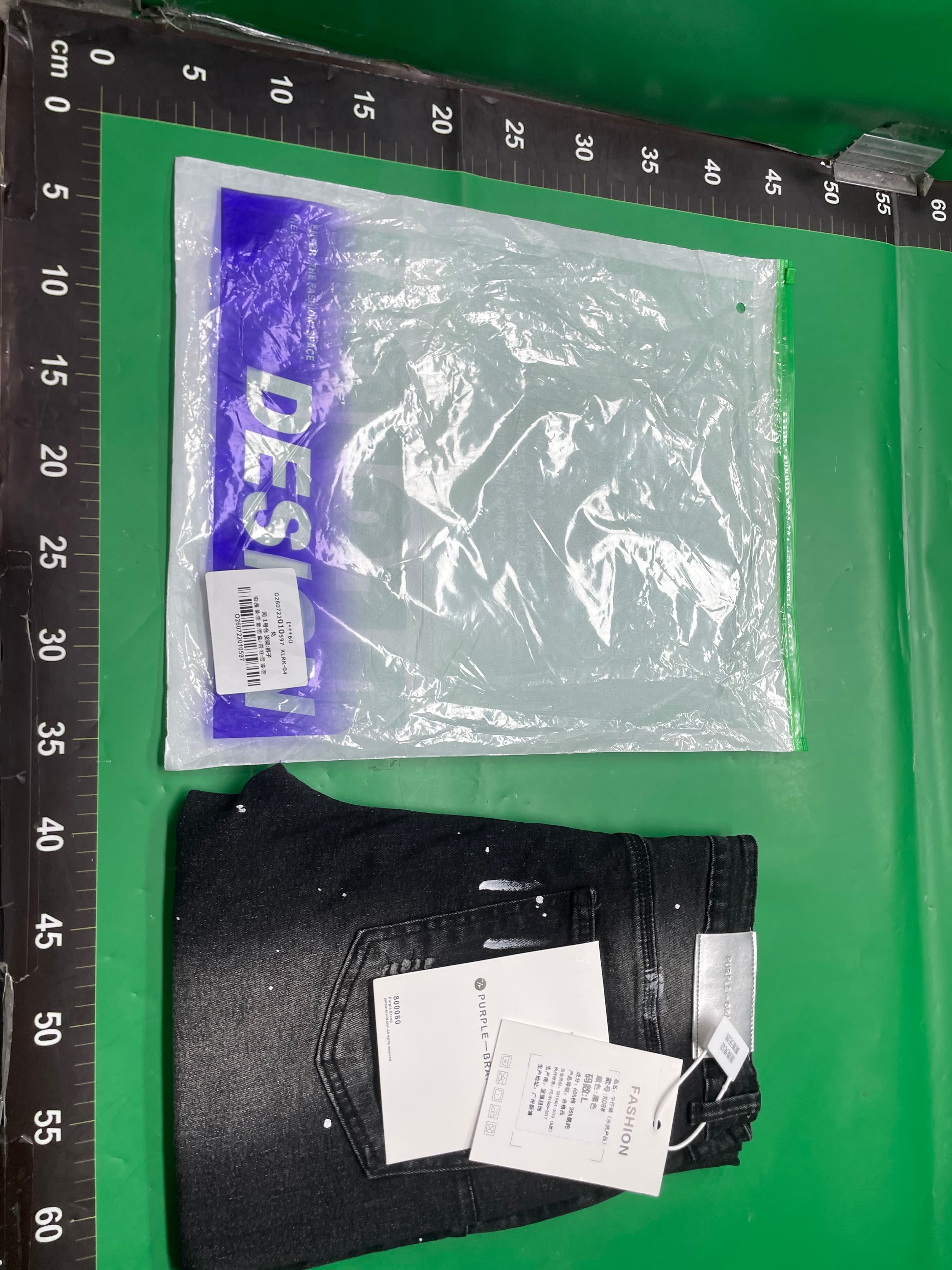AM跨境外贸风格朋克复古蓝破洞修身弹力印花印染小脚男式牛仔裤潮 — miniatura QC 4