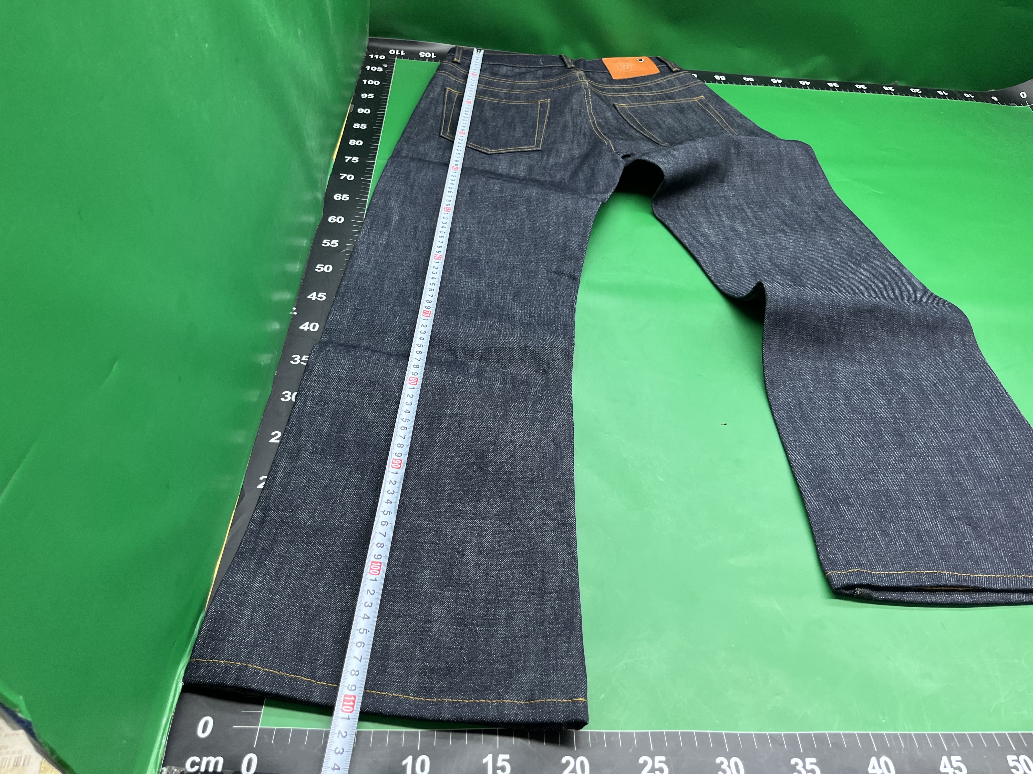 美式复古nofaith日产红边赤耳原牛弯刀牛仔裤raw denim排扣baggy — miniatura QC 3