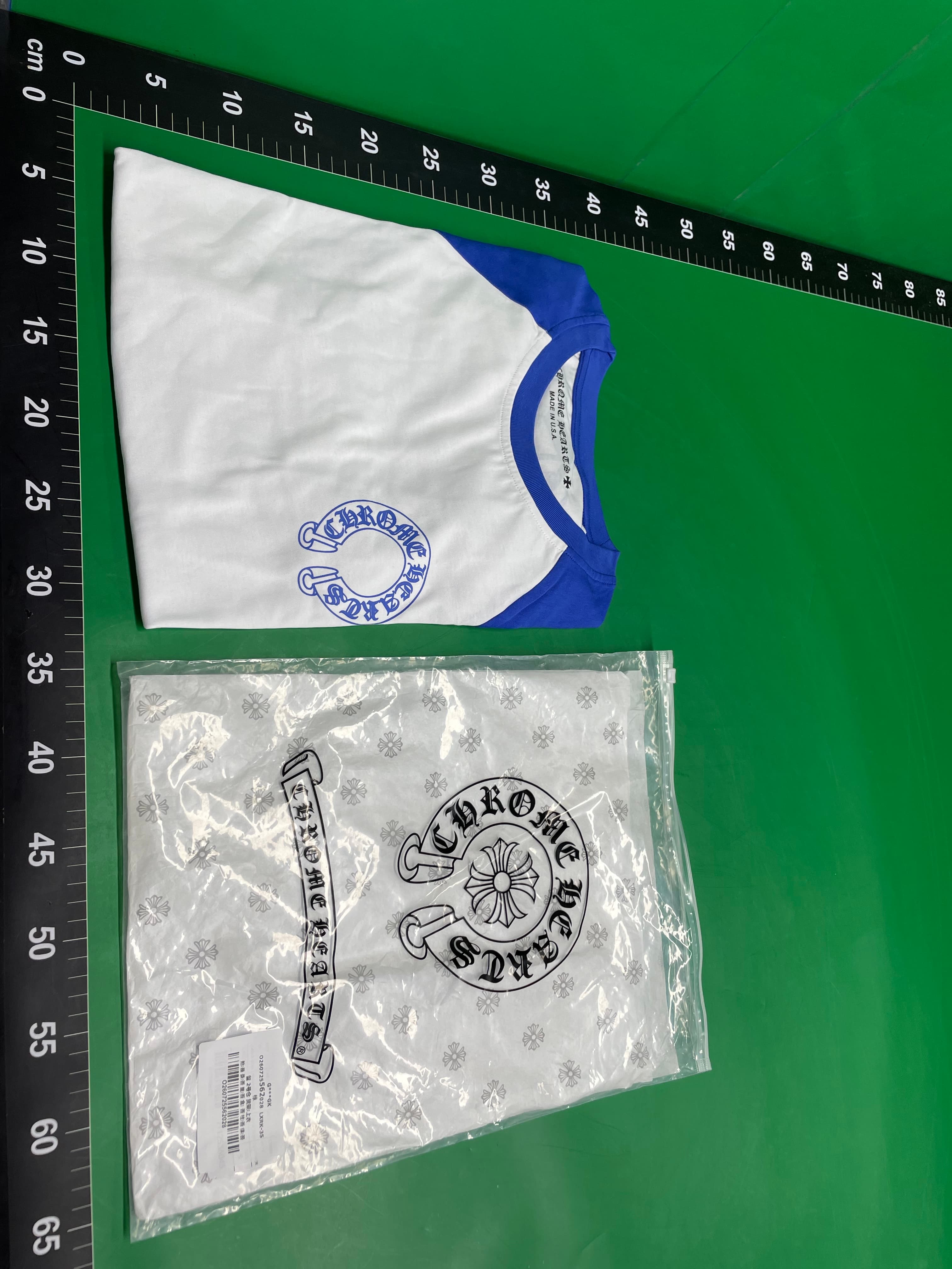 跨境克Ch Hets高品质双纱纯棉拼色落肩袖秋季男女T恤现货直发 — foto QC 1