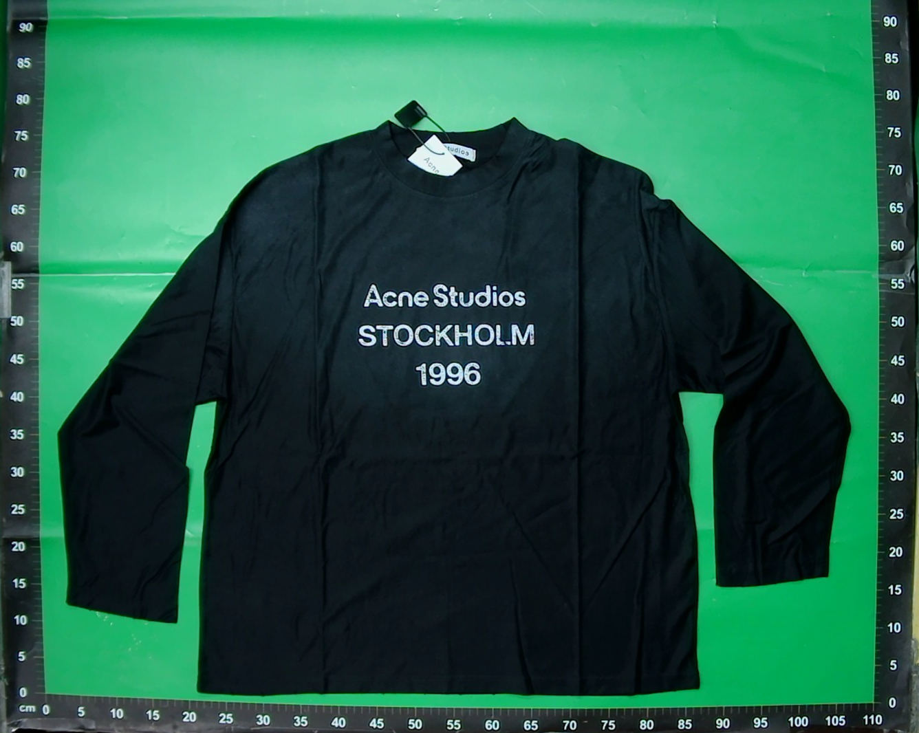 Cross-Border 1996 Letter Print Washed Vintage Light Luxury Trendy Brand Loose-Fitting Unisex Long-Sleeve Couple T-Shirt — foto QC 1