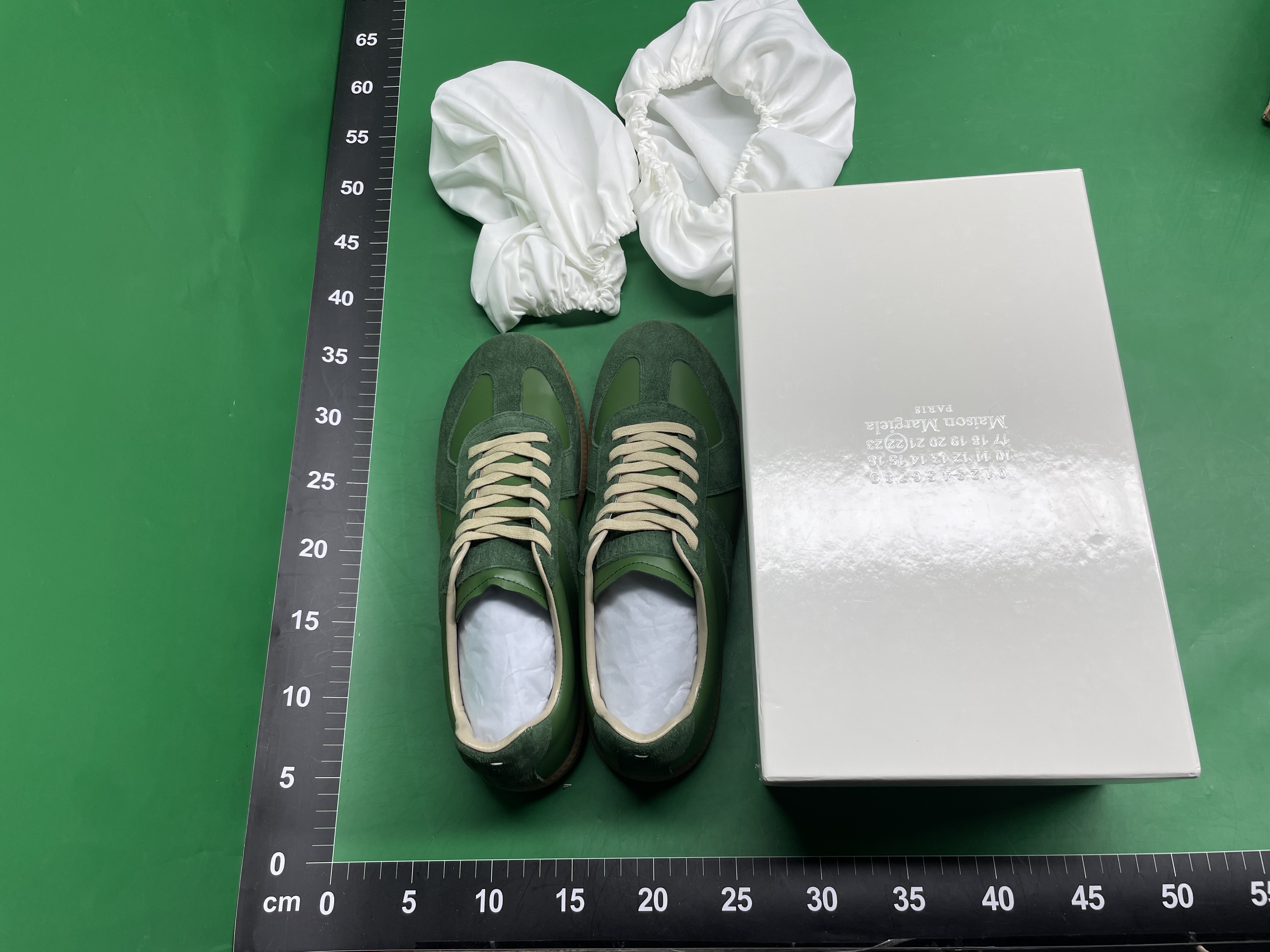 高定小众经典复古百搭涂鸦泼墨德训鞋男女同款情侣真皮小白鞋板鞋 — miniatura QC 3