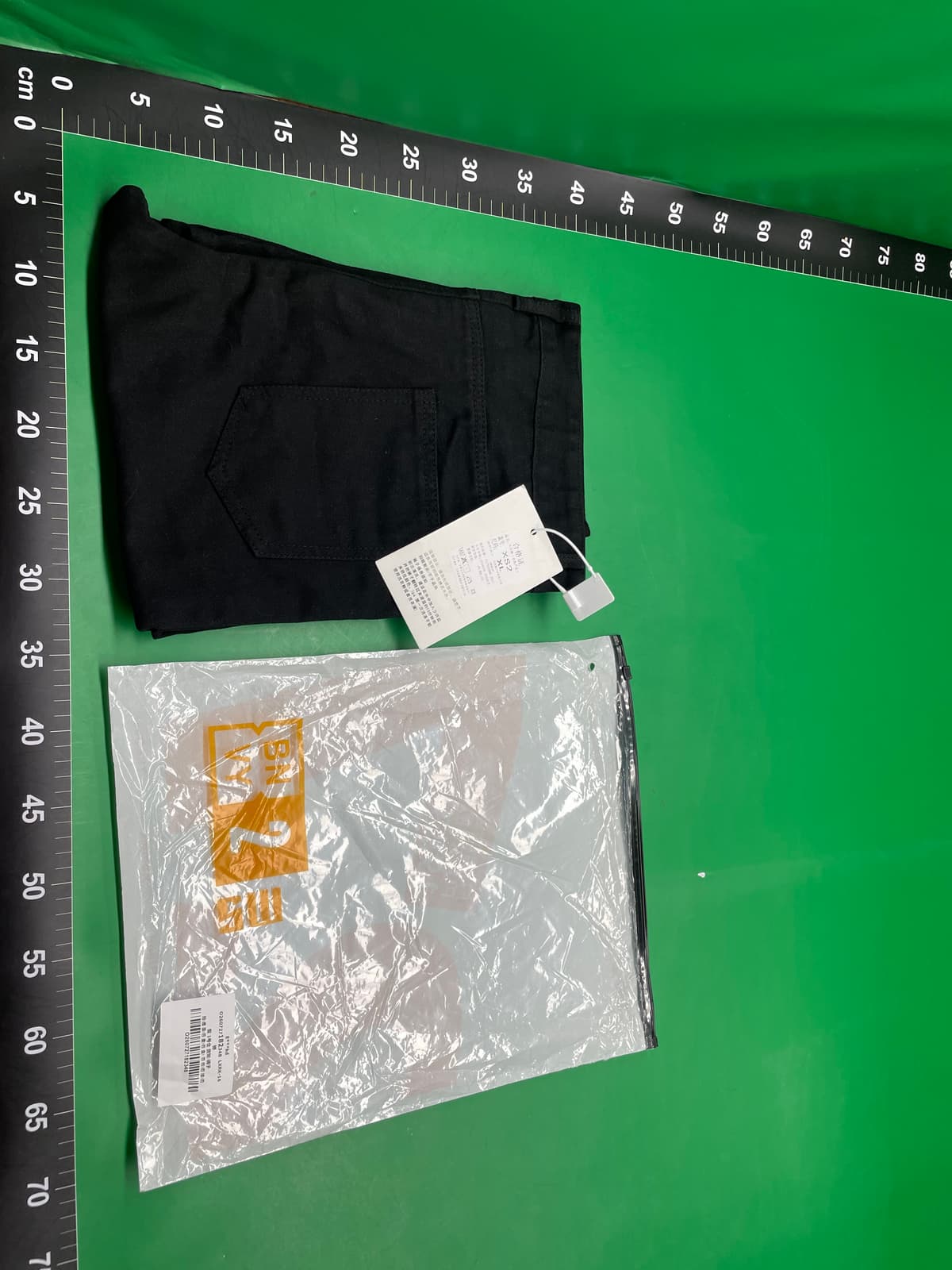 巴黎bootcut黑色弯刀牛仔裤男春夏季潮牌宽松修身显高微喇直筒裤 — foto QC 1