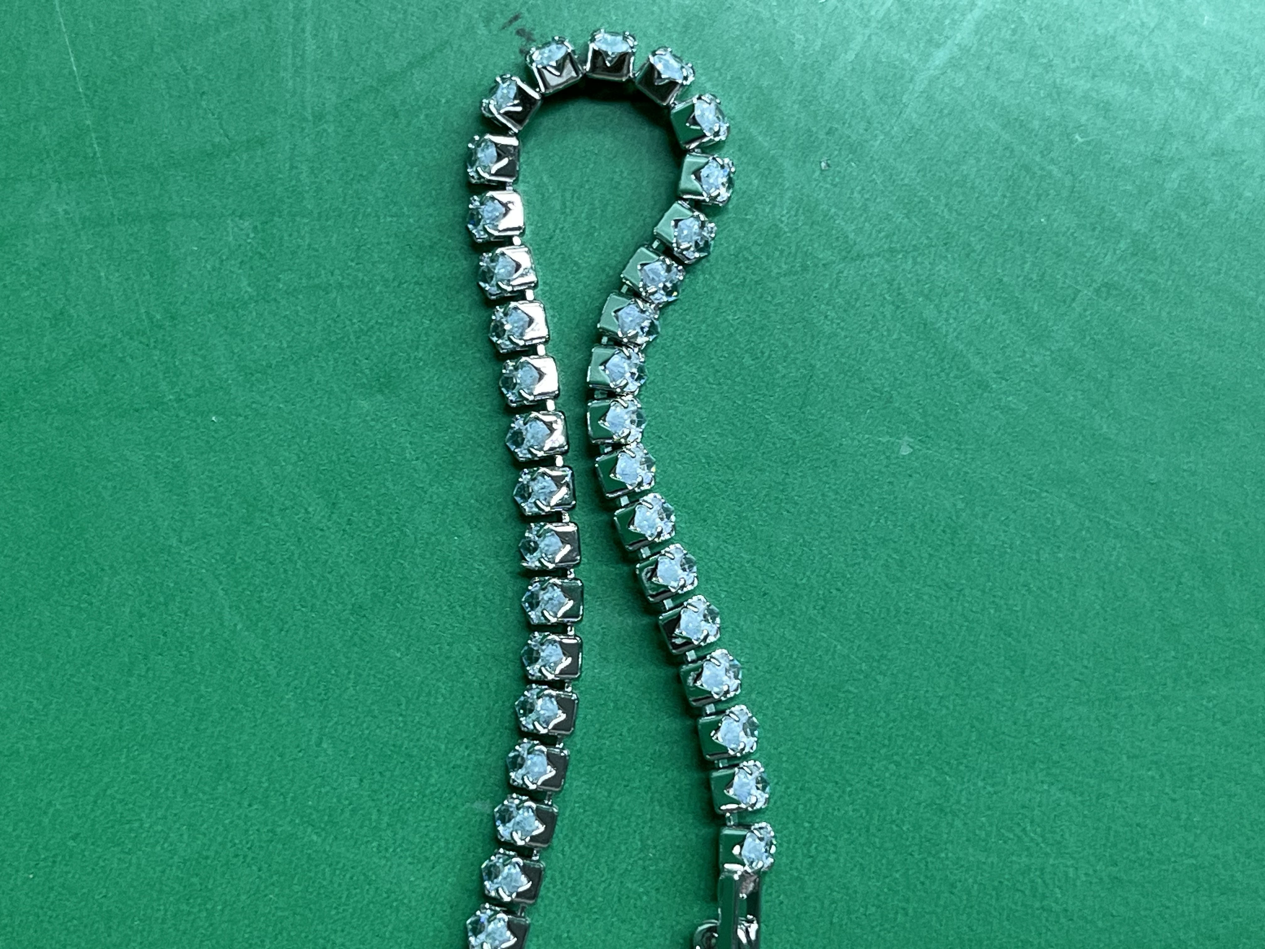 Mst Bling American-Style Rock Candy Tennis Bracelet High Street Hip-Hop Sparkling Single-Row Diamond Trendy Light Luxury Jewelry — miniatura QC 3