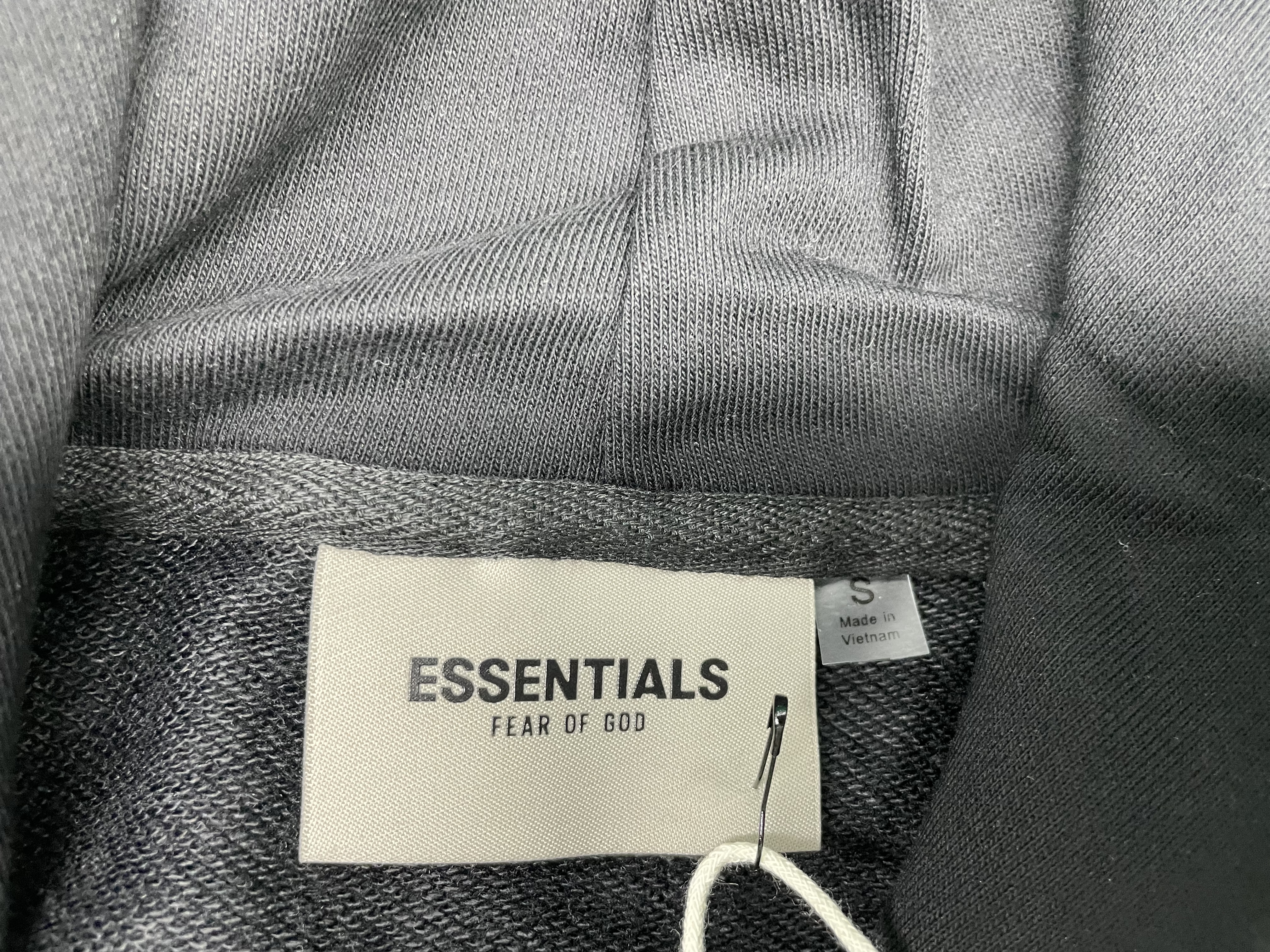 Essentials立体字母印花加绒连帽卫衣FOG男女青少年街头嘻哈外套 — miniatura QC 4