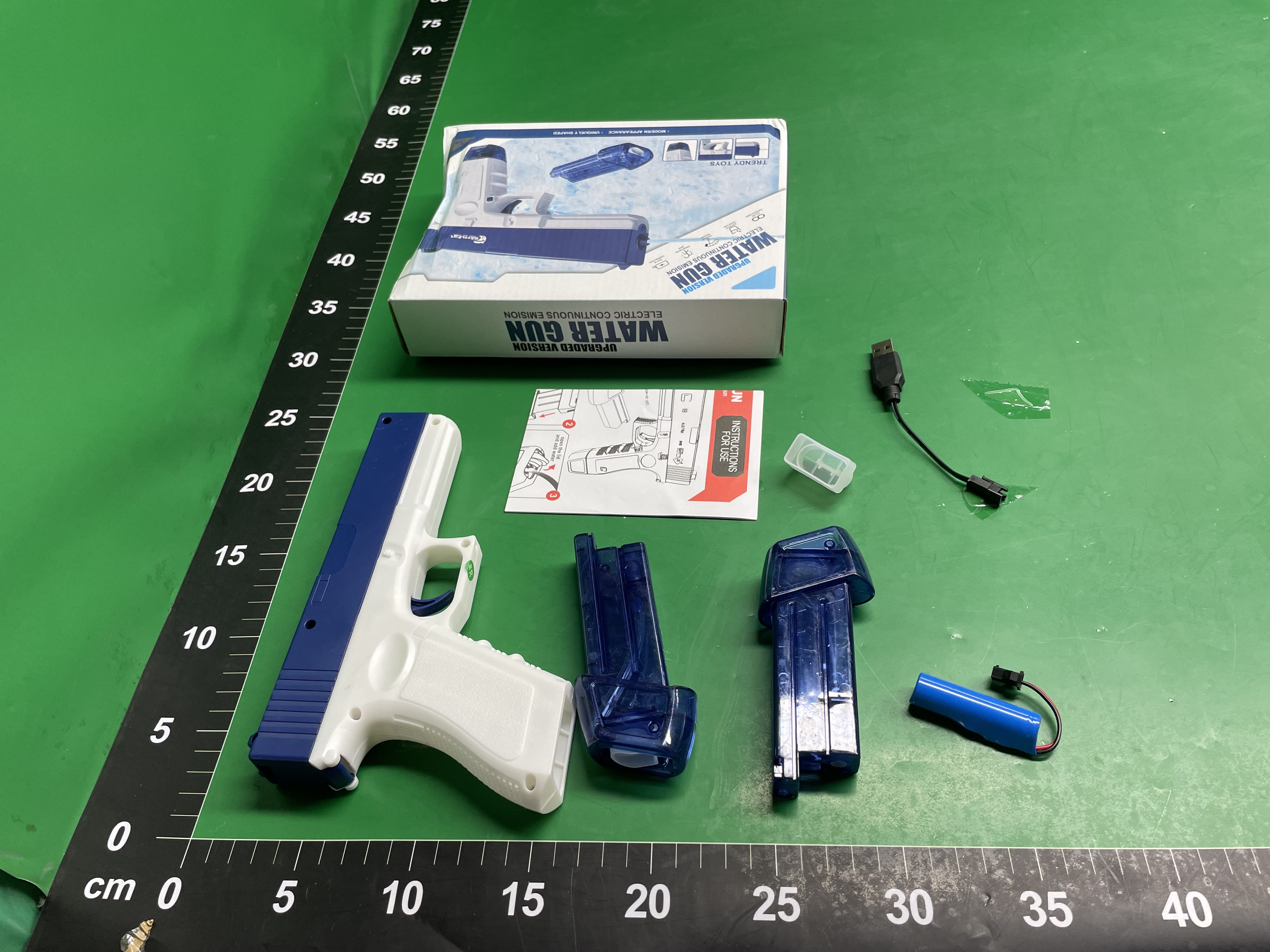 【严选】跨境格洛克全自动m416电动水枪连发喷水大容量泼水节玩具 — foto QC 1