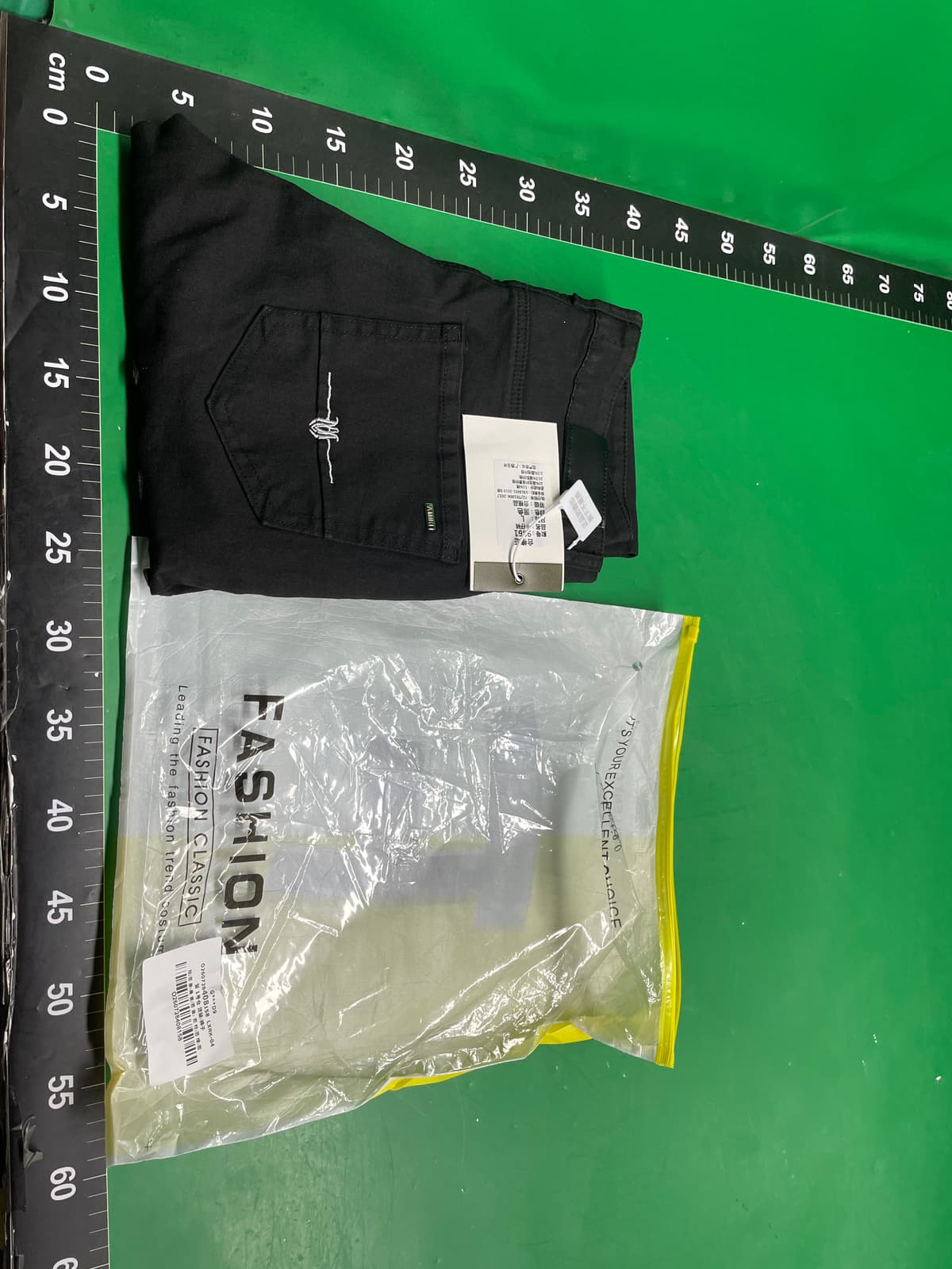 正确高版AMIRI外贸风格朋克复古破洞修身弹力印花印染小脚牛仔裤 — foto QC 1