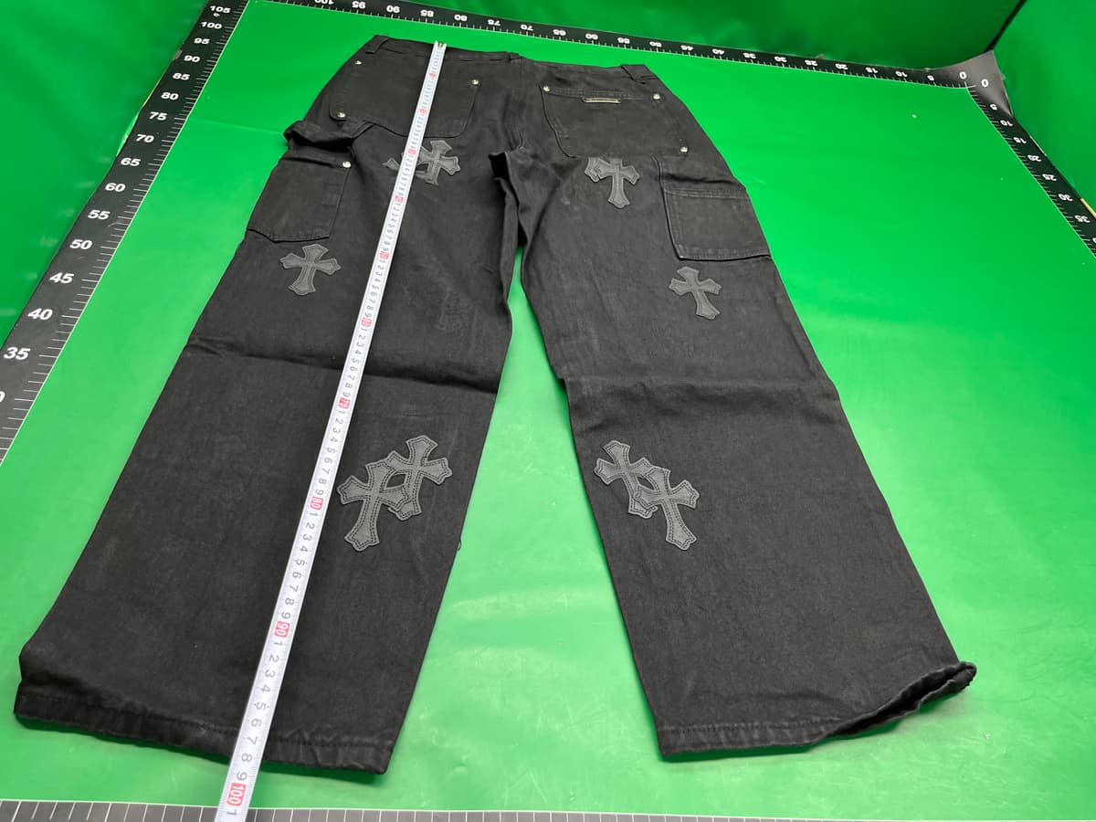 跨境新款26SS潮牌CH克罗直筒堆积神级版型情侣金属贴皮牛仔裤合集 — miniatura QC 2