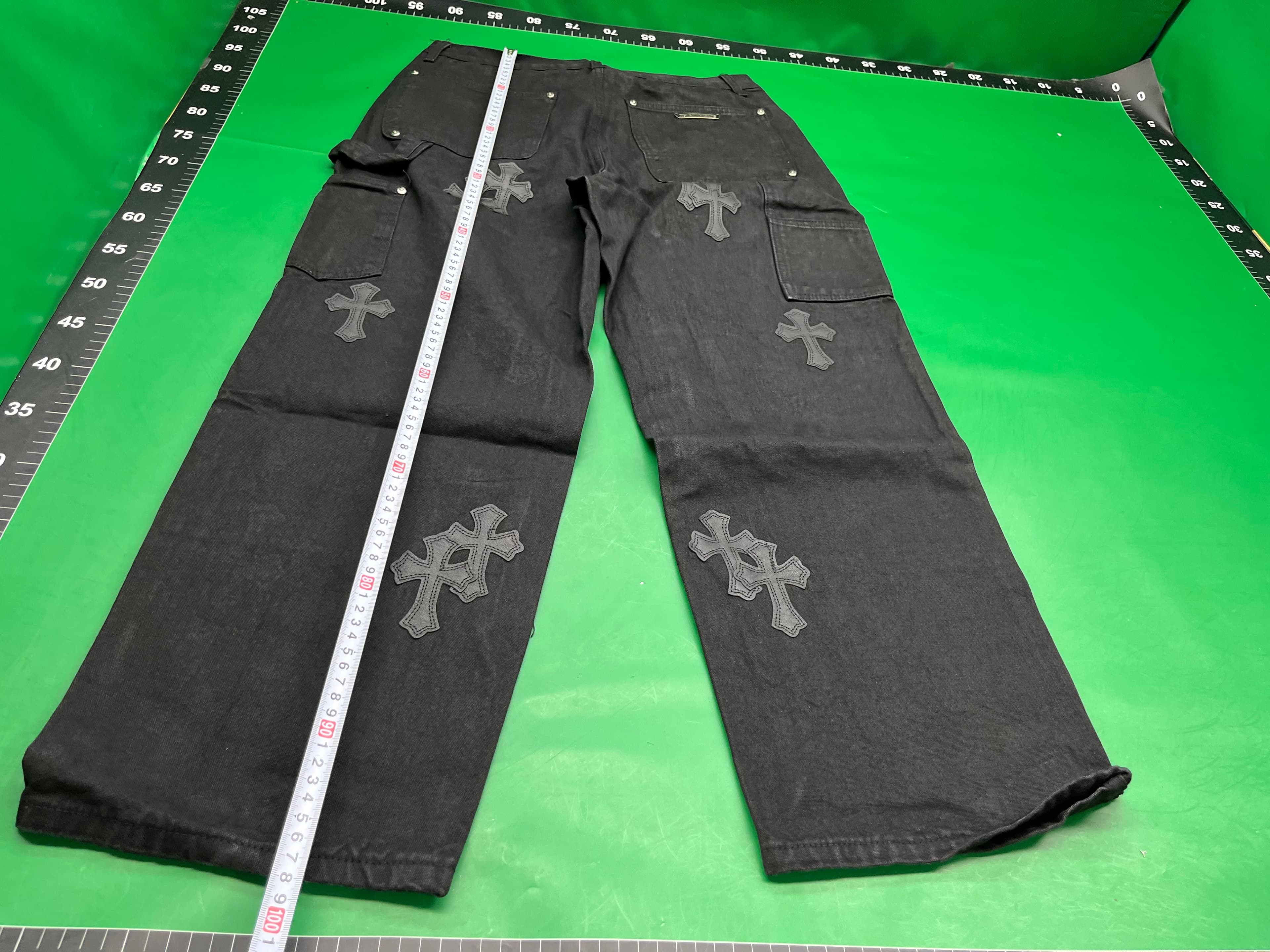跨境新款26SS潮牌CH克罗直筒堆积神级版型情侣金属贴皮牛仔裤合集 — miniatura QC 4