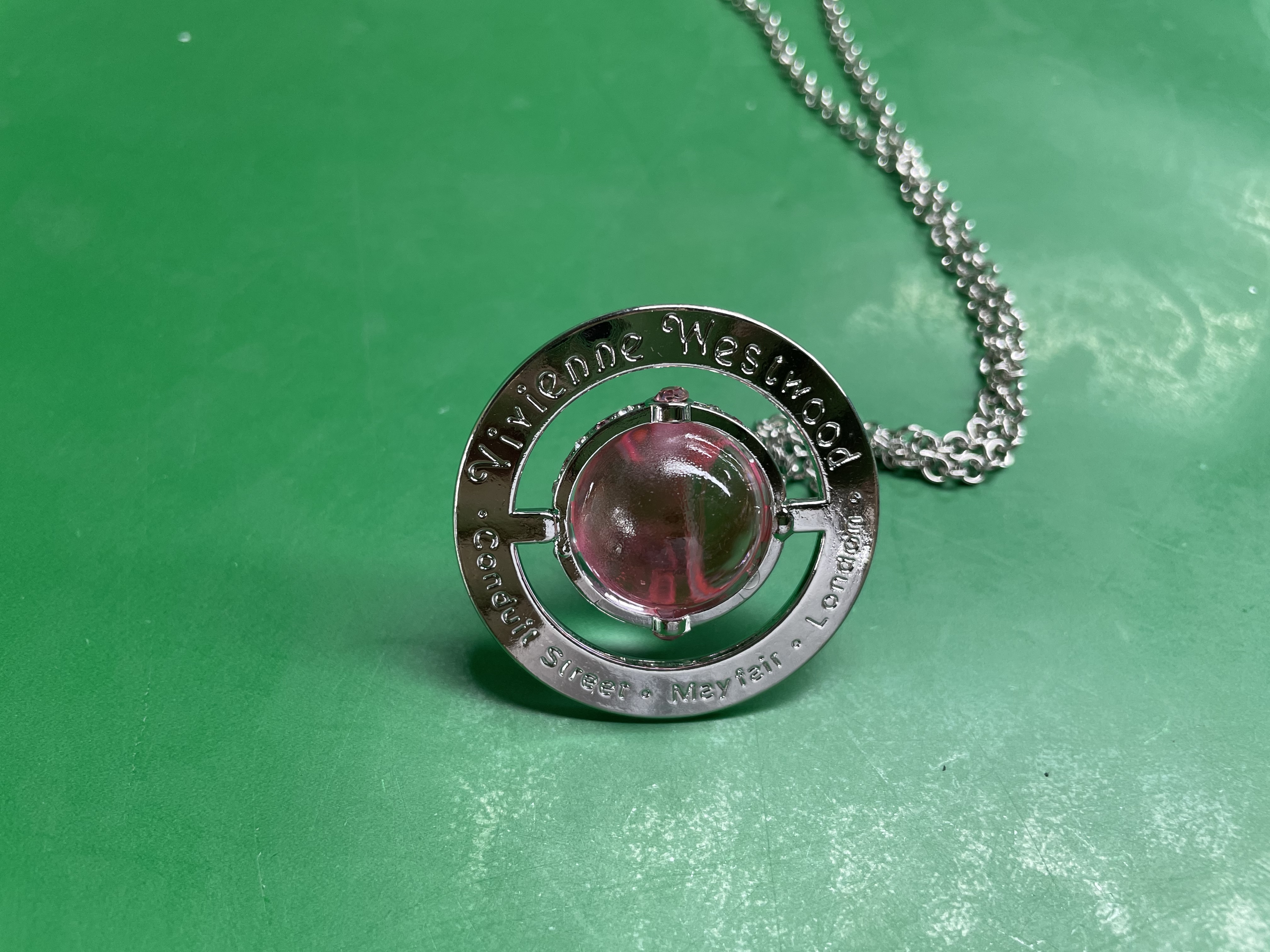 西家土星高版本大中号orb土星全系列项链女10MM珠子logo扣锁骨链 — foto QC 1
