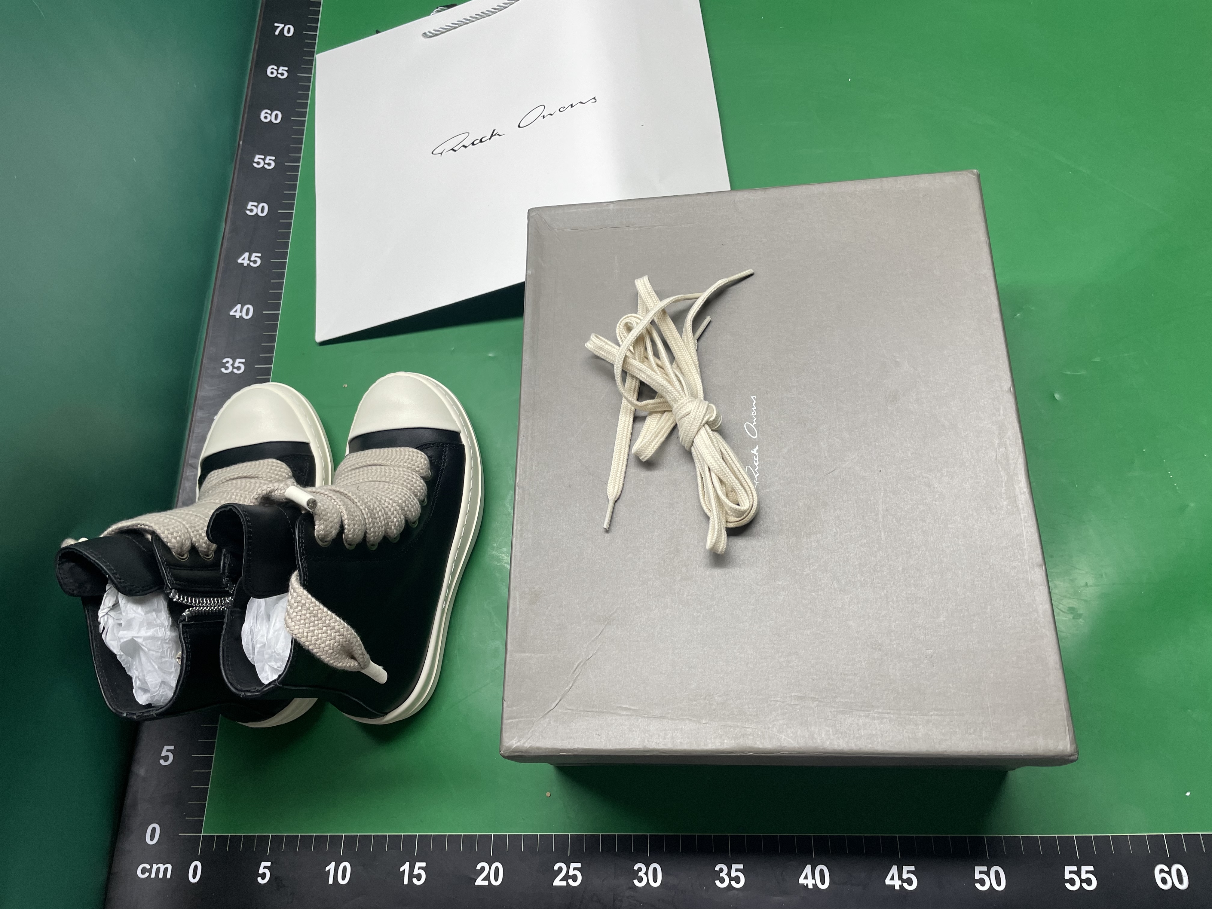 ro高帮粗鞋带韩版潮板鞋女ro鞋男奶香厚底鞋子男百搭款可定制款 — foto QC 1