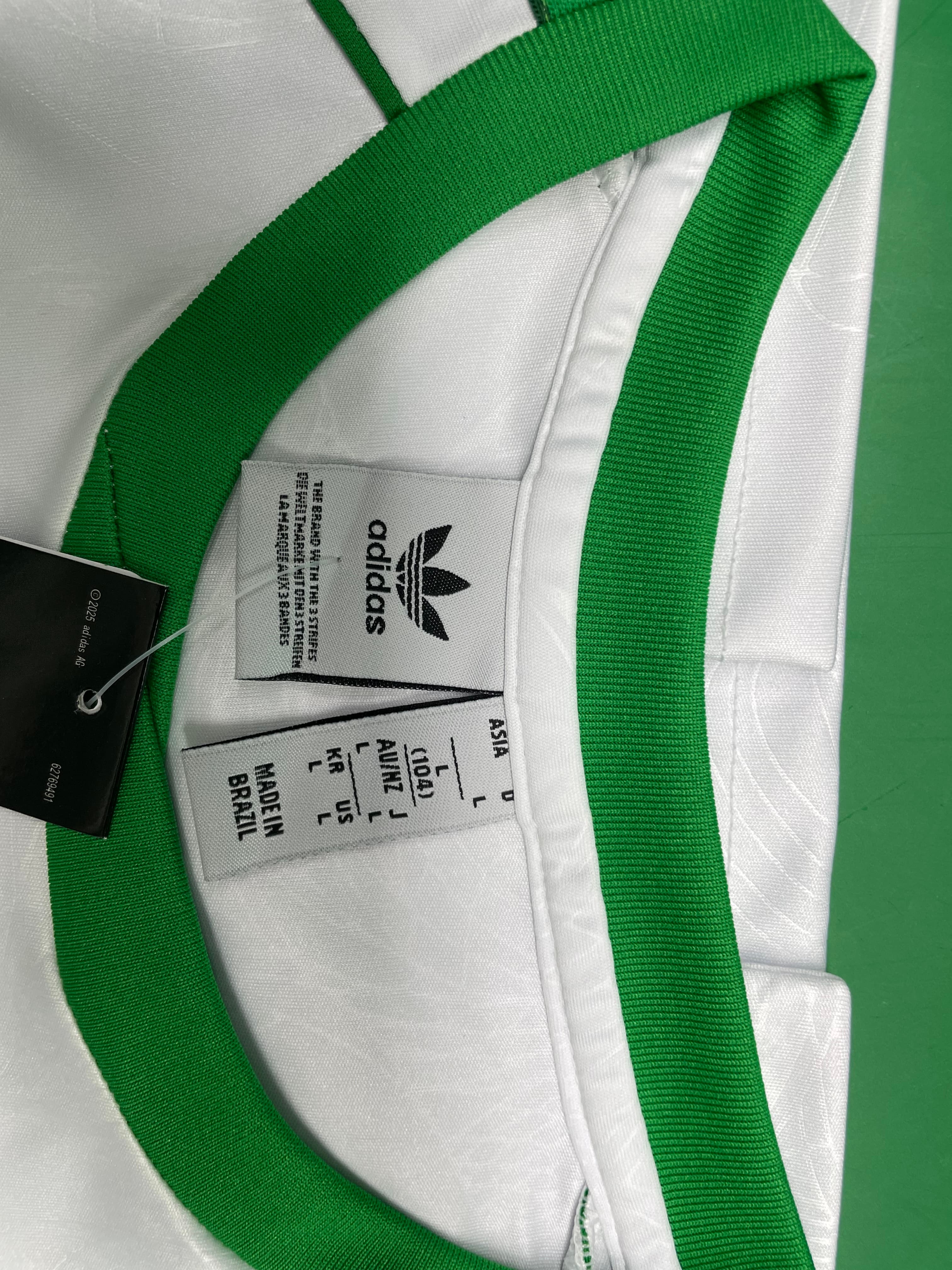 足球服t恤男女球衣复古印花宽松世界杯短袖三叶草 — miniatura QC 4