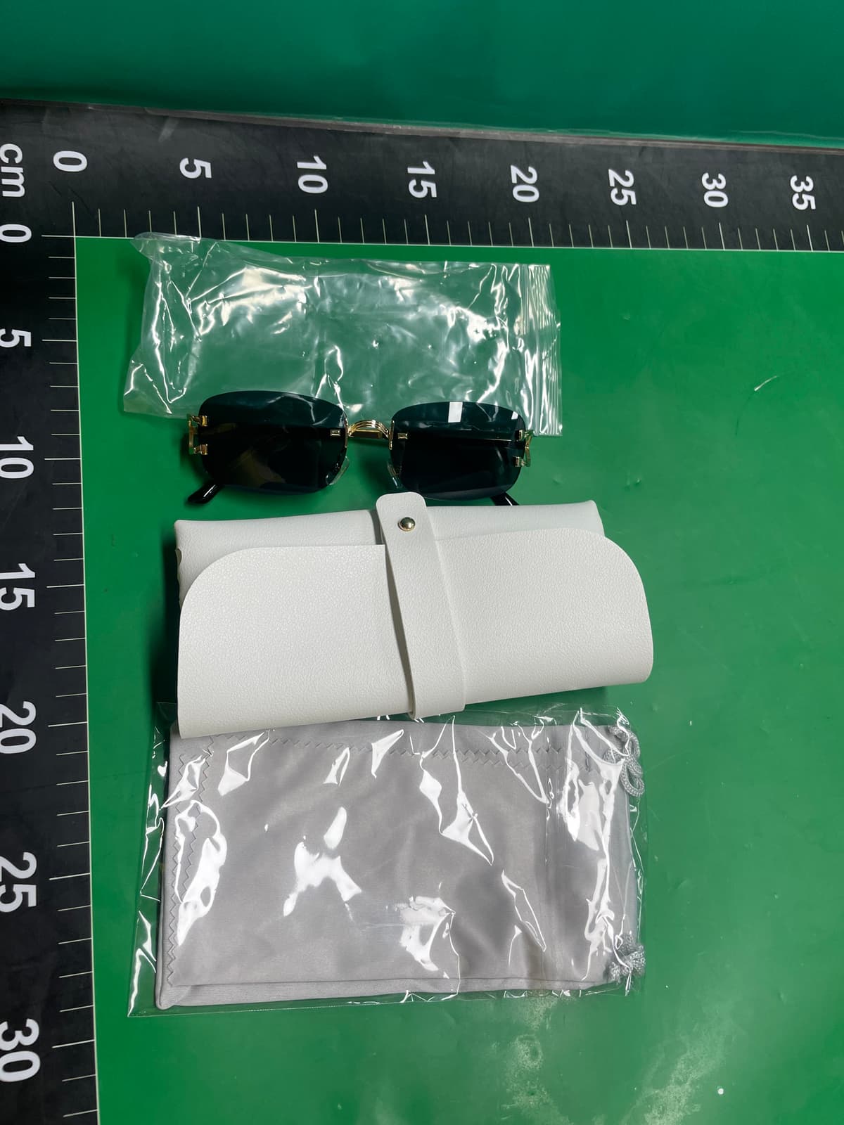 欧美无框切边墨镜男嘻哈说唱小框防紫外线近视太阳镜女hiphop眼镜 — foto QC 1
