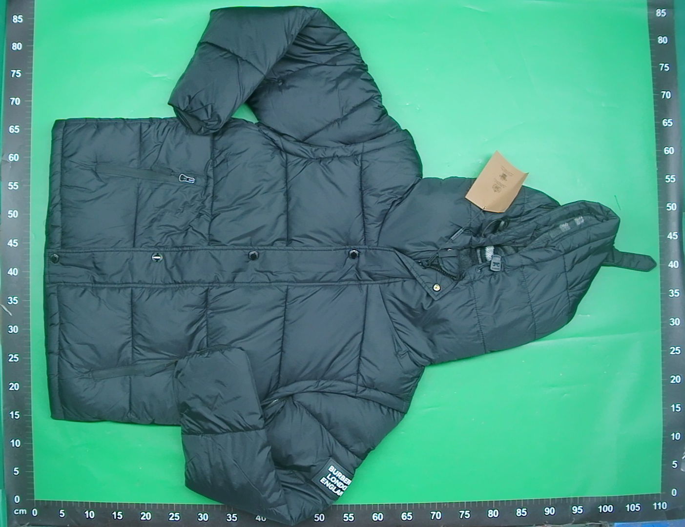 拆卸袖秋冬季新款格纹拼接可拆卸马甲棉服外套男女款带帽扣版 — foto QC 1