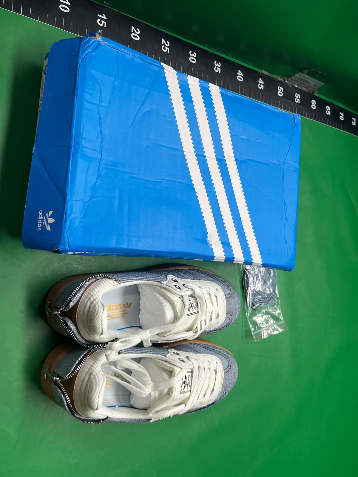夏季Samba德训鞋牛仔拉链板鞋新款复古男女厚底情侣休闲运动鞋带 — miniatura QC 3