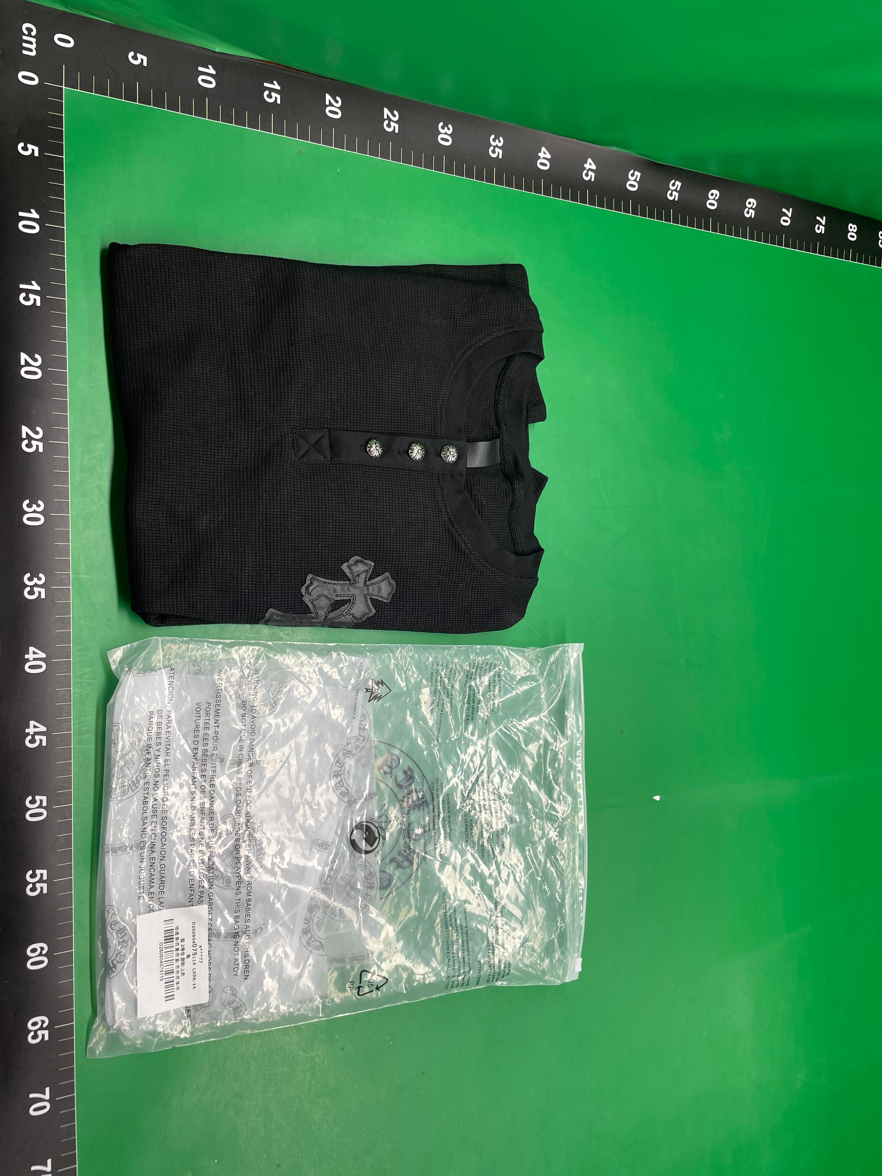 毒家版24SS新款CH克罗伈十字架马蹄梵文印花长袖合集男女跨境批发 — foto QC 1