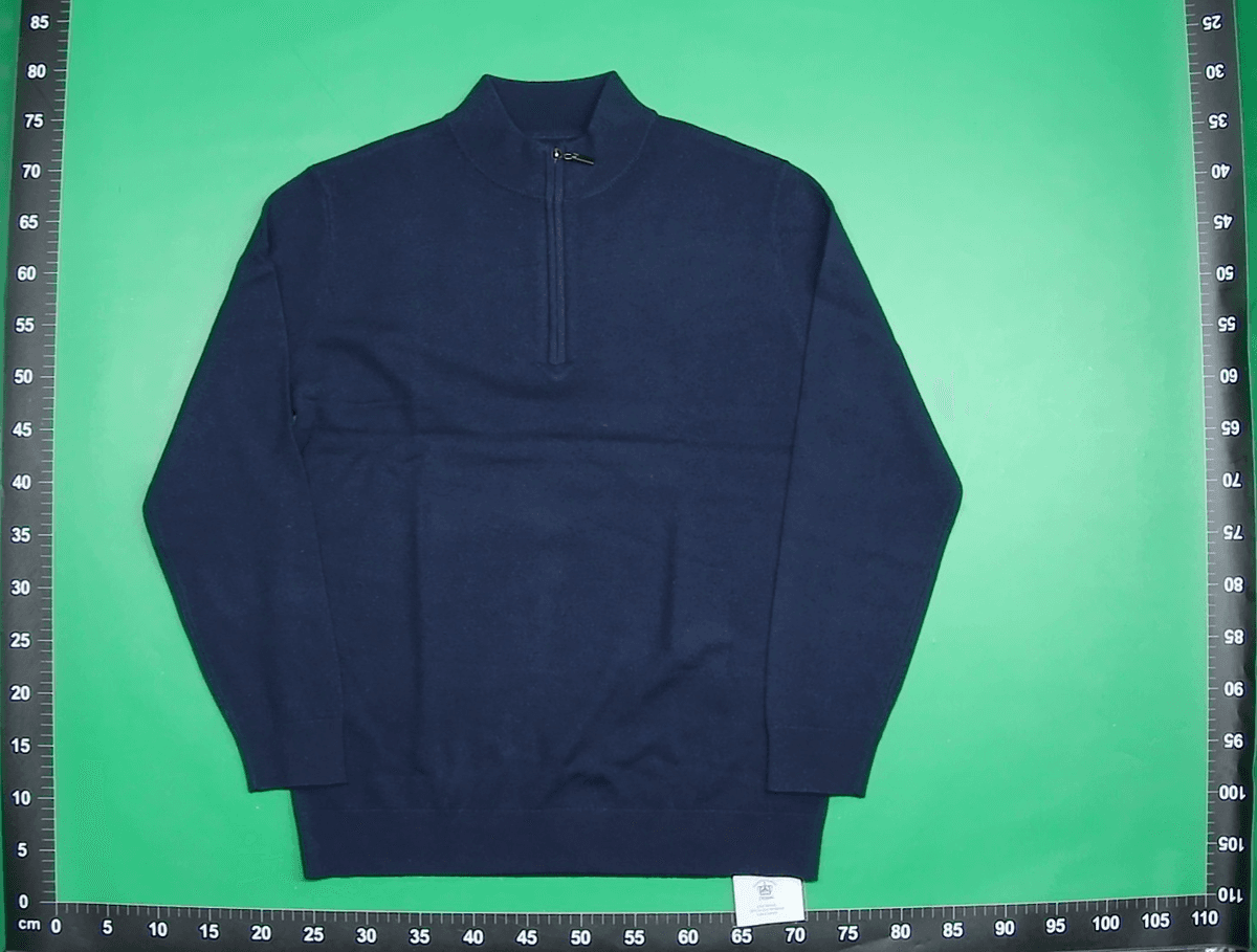 【100% Wool】Autumn and Winter Warm Base Layer Sweater Knit Top with Stand Collar for Men, Business Half-Zip — foto QC 1