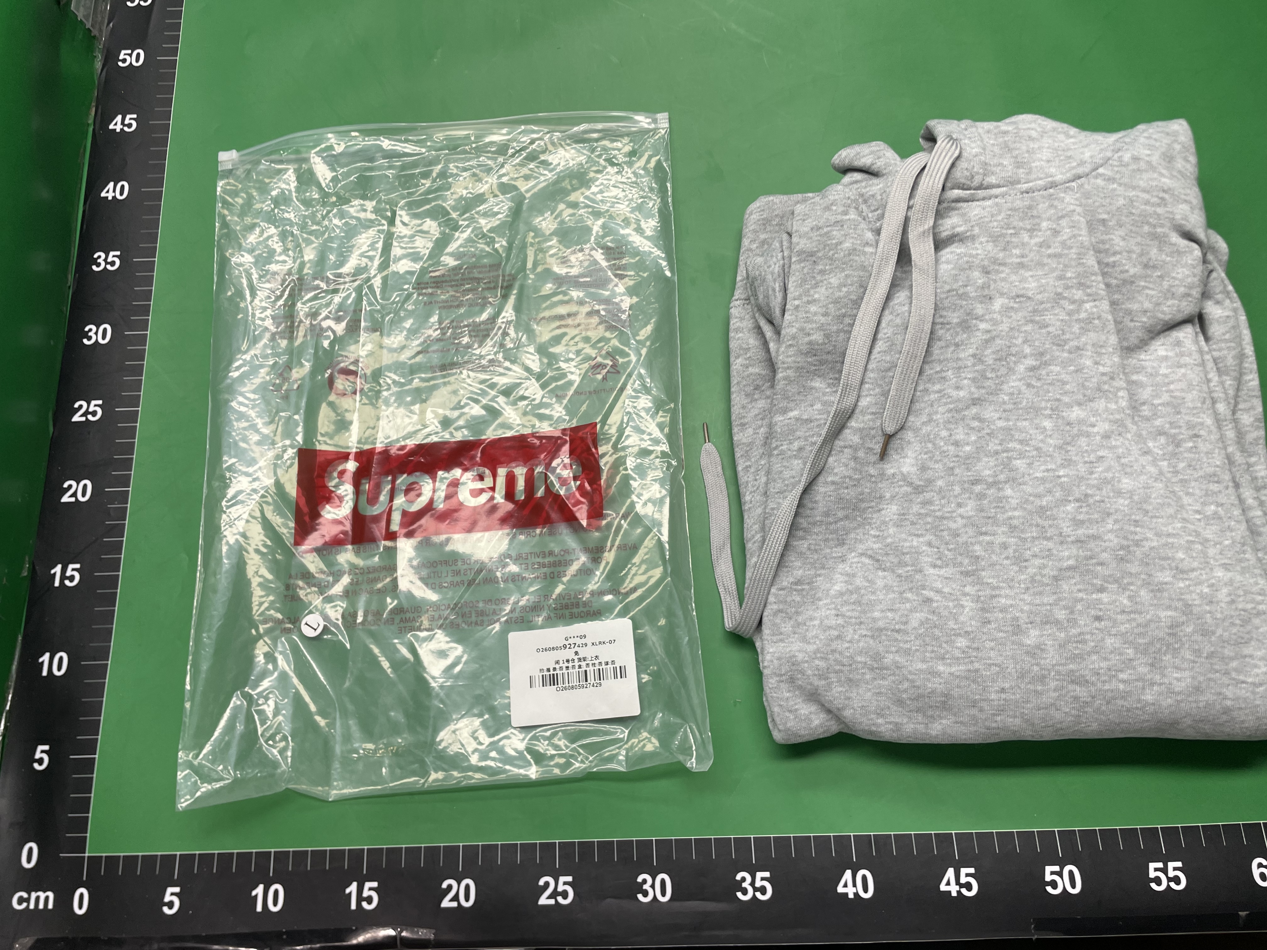 Supreme潮牌连帽卫衣男秋冬加绒宽松街头嘻哈外套纯色长袖套头衫 — miniatura QC 3