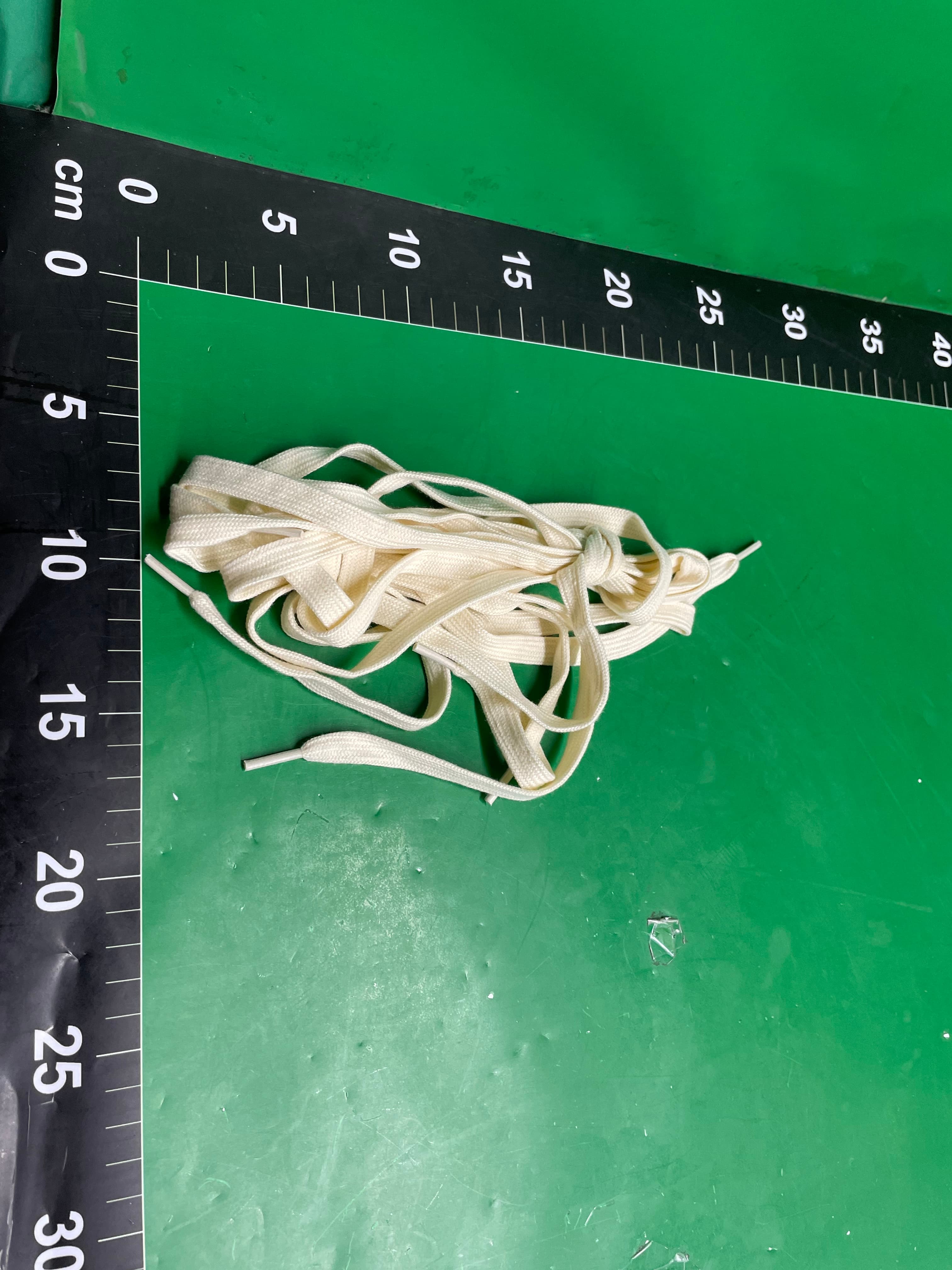 双层涤棉鞋带白黑色彩色扁平1CM麦昆小白鞋运动鞋空军一号鞋带绳 — foto QC 1