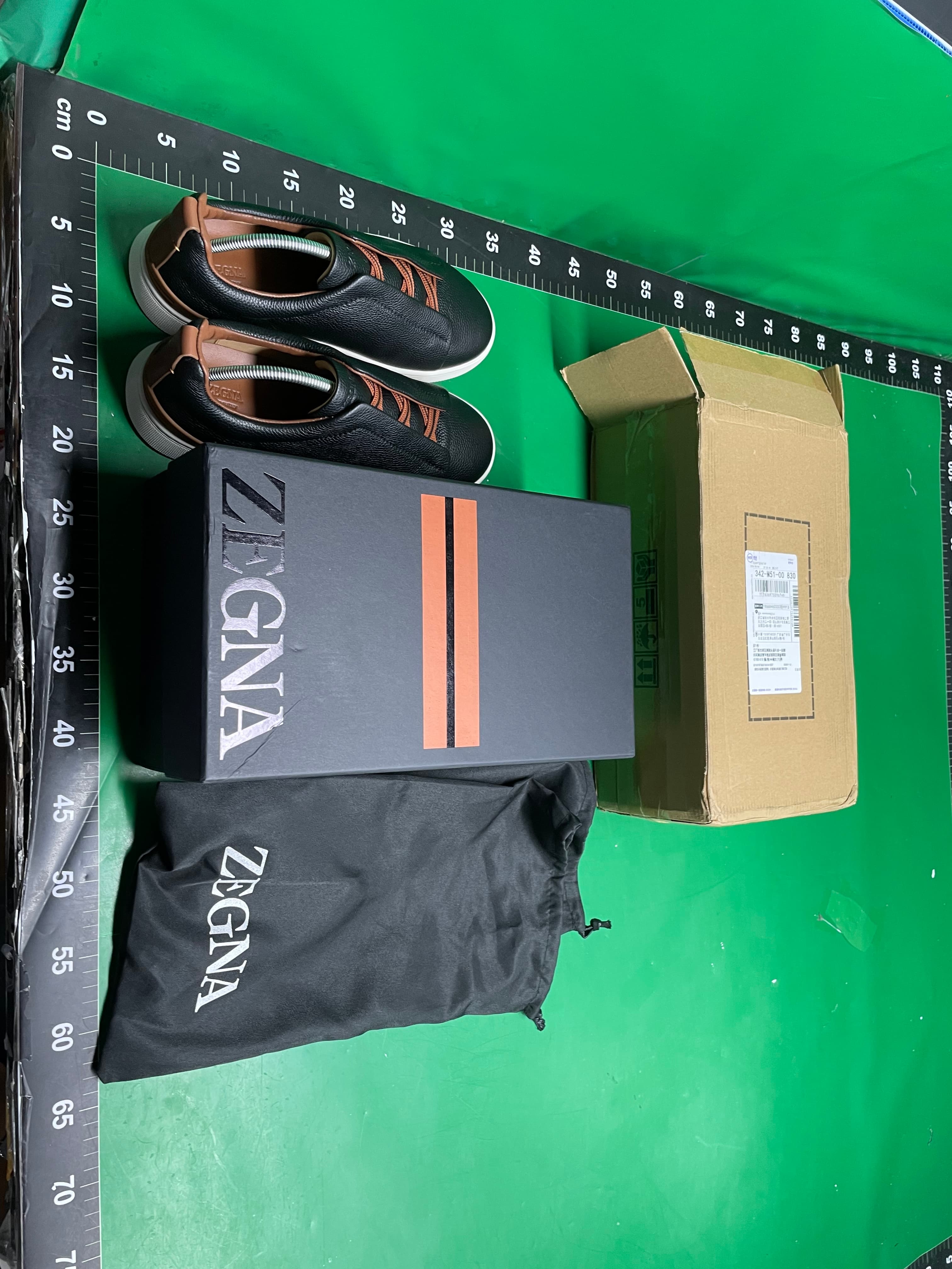 工厂新杰妮亚男鞋头层牛皮一脚蹬休闲真皮奢华鹿皮板鞋百搭休闲鞋 — miniatura QC 3