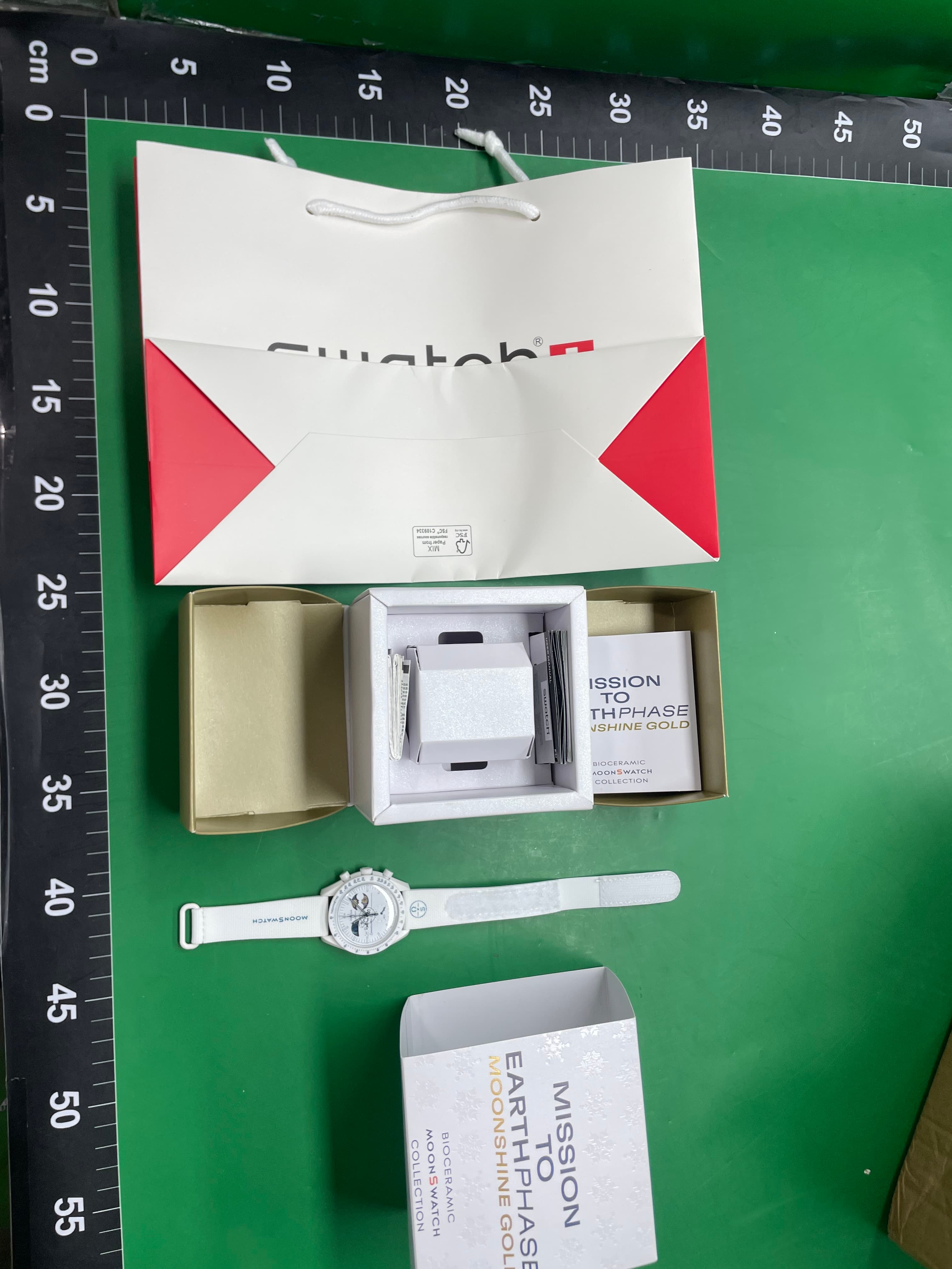 欧米联名Swatc石英防水计时手表ins风微商一件代发腕表大表盘胶带 — miniatura QC 2