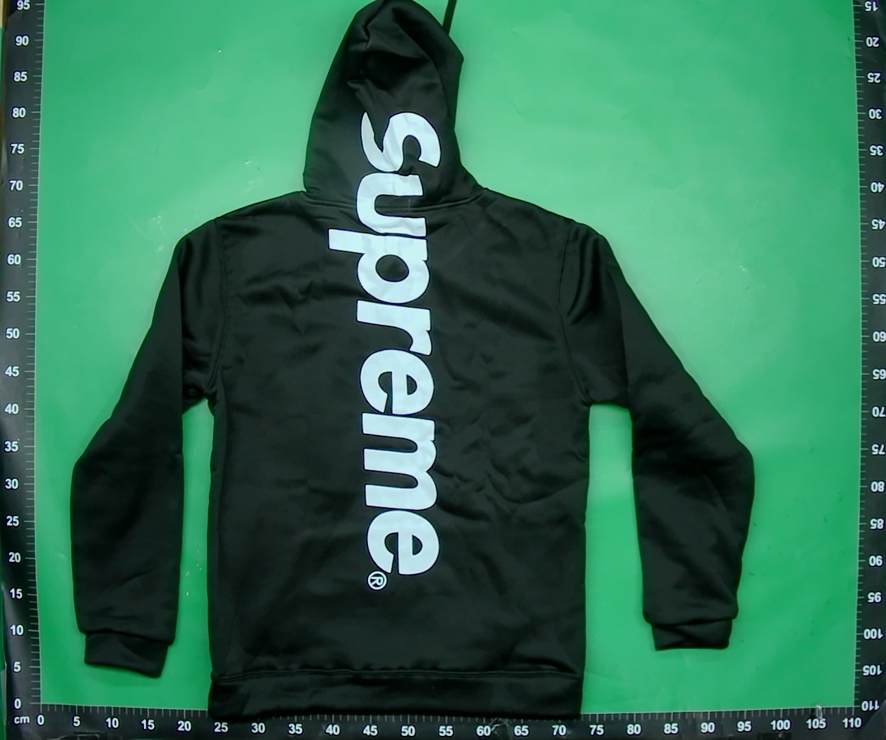 Supreme潮牌连帽卫衣男秋冬加绒宽松街头嘻哈外套纯色长袖套头衫 — miniatura QC 2