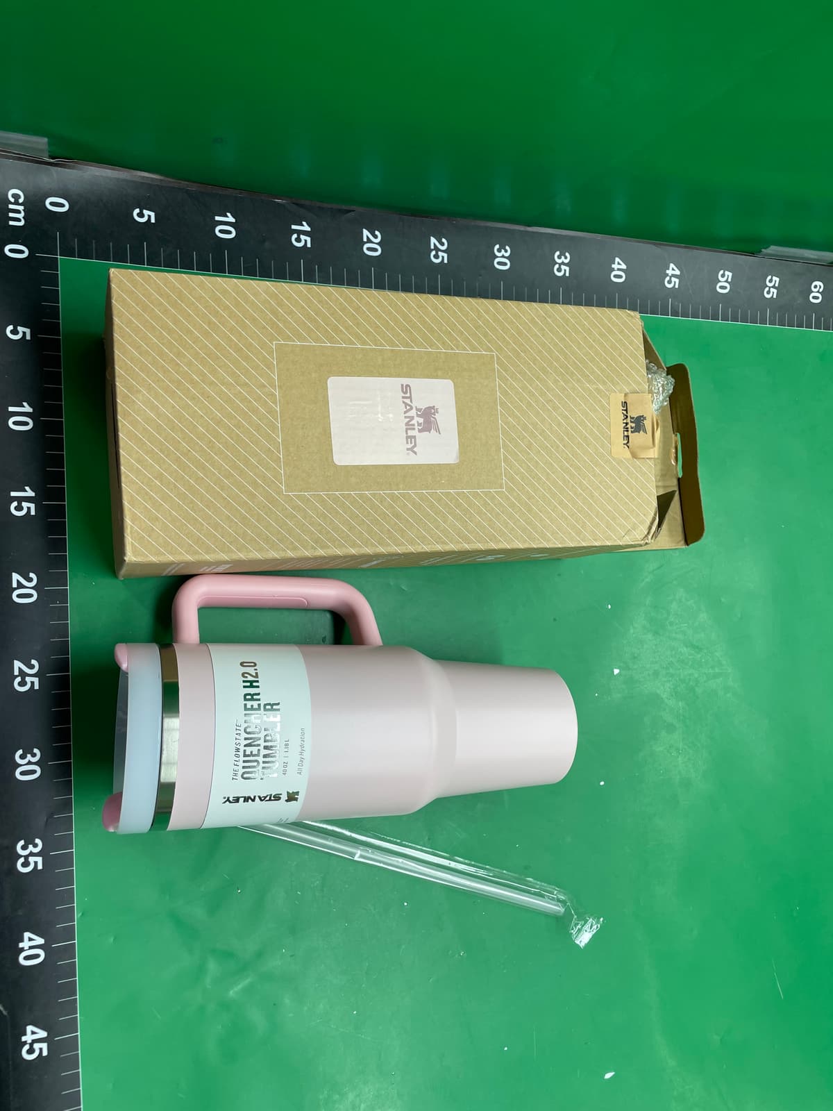 New Stanley Collaboration Tyla Solid Color Ice Cup 40oz Large Capacity Thermos Cup with Handle and Car-Mounted Straw Cup — foto QC 1