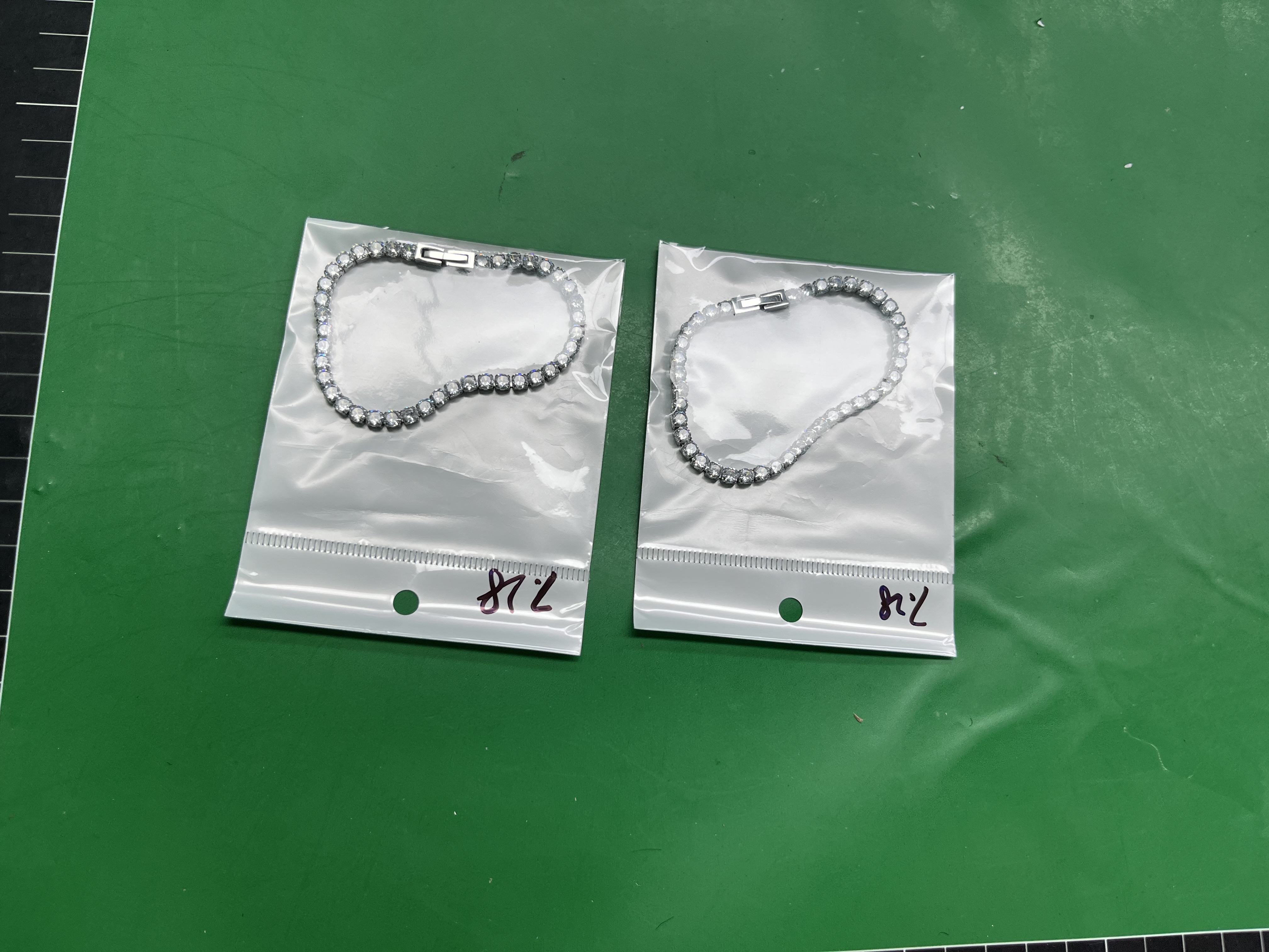 WIC 925银莫桑石 高定D色VVS小冰糖网球链可串吊坠简约手链项链 — miniatura QC 4