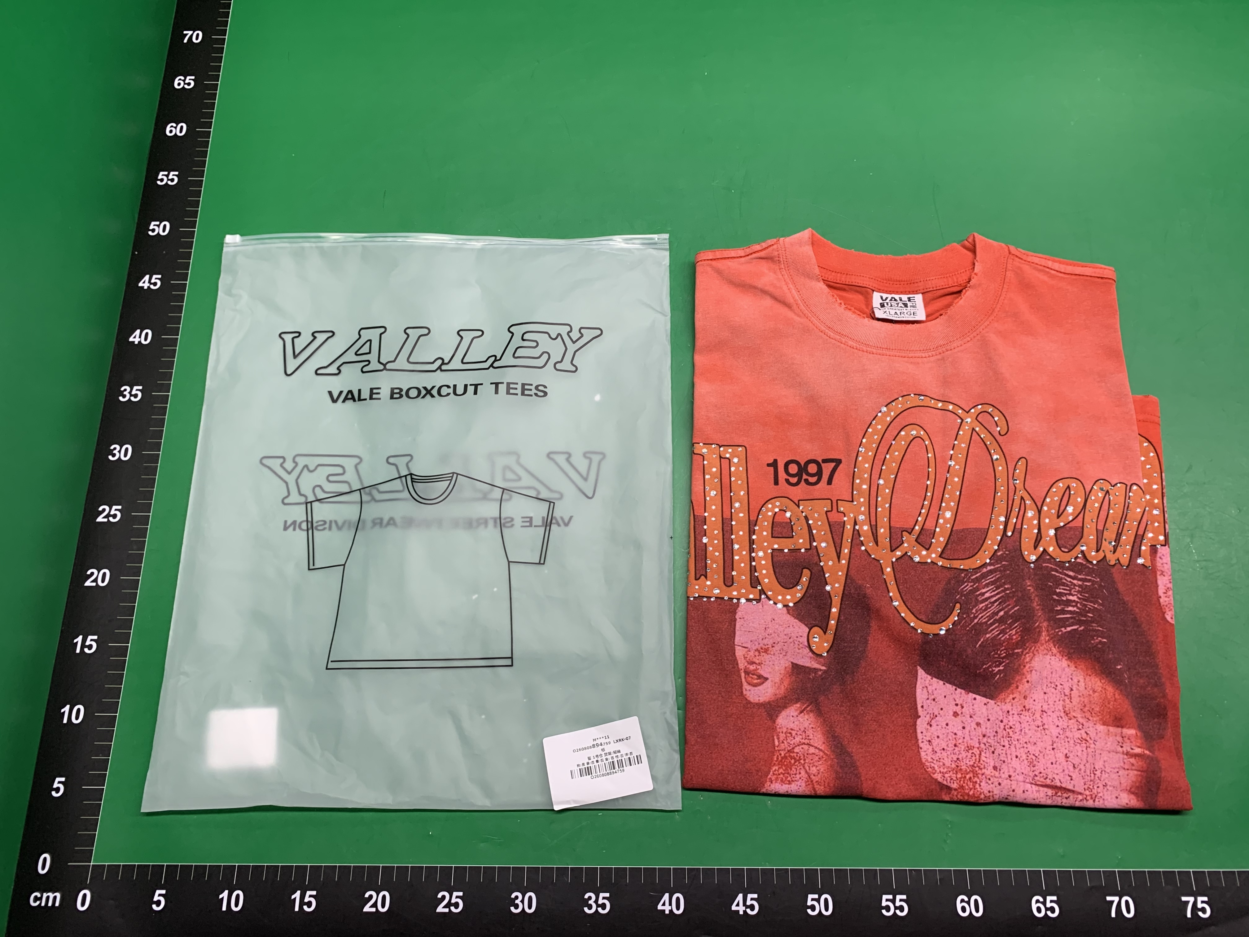 25ss跨境美式vale潮牌烫钻拼接洗水做旧T恤高品质嘻哈马骝短袖 — miniatura QC 3