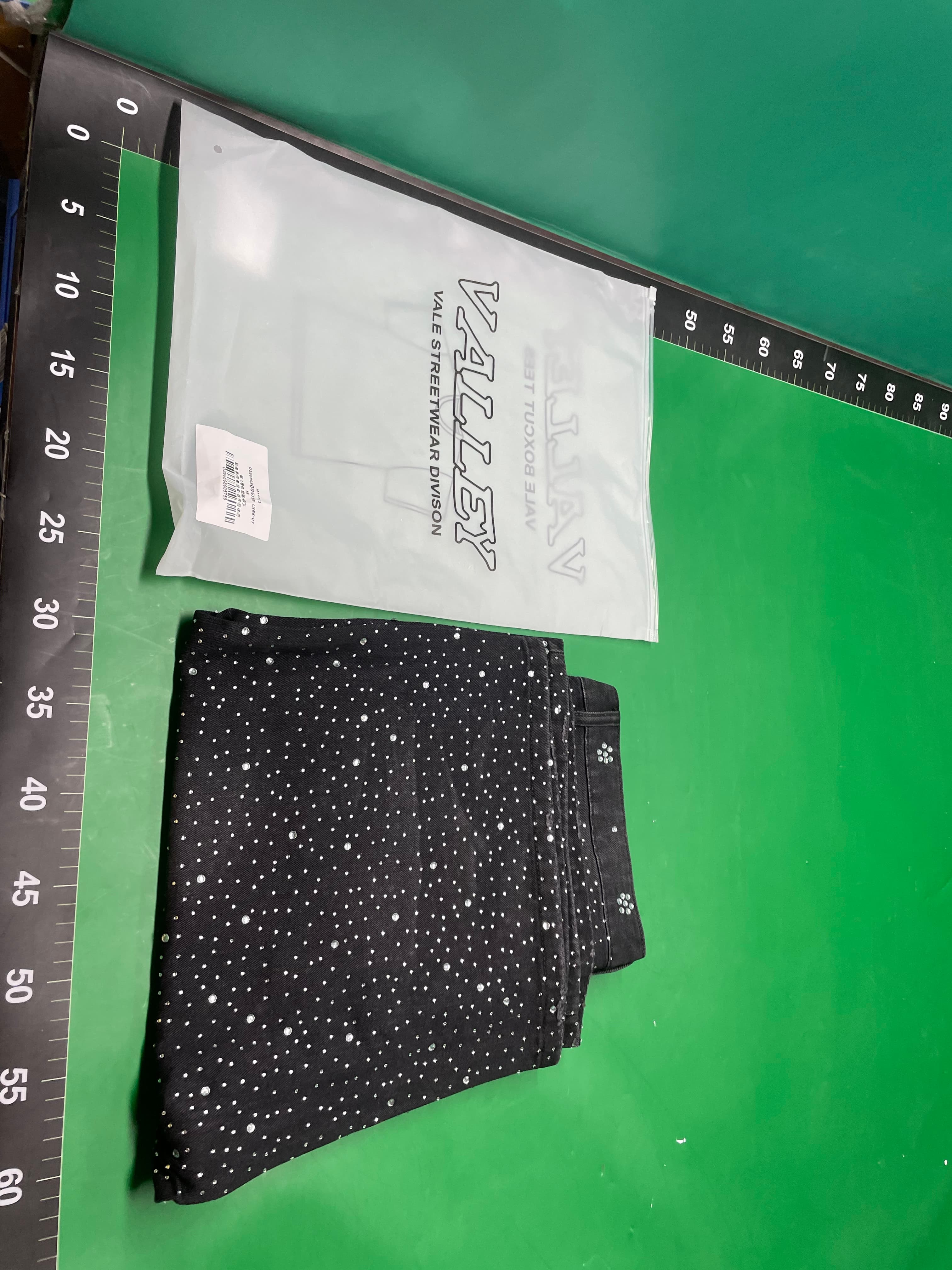 25ss跨境美式vale潮牌烫钻拼接洗水做旧T恤高品质嘻哈马骝短袖 — foto QC 1