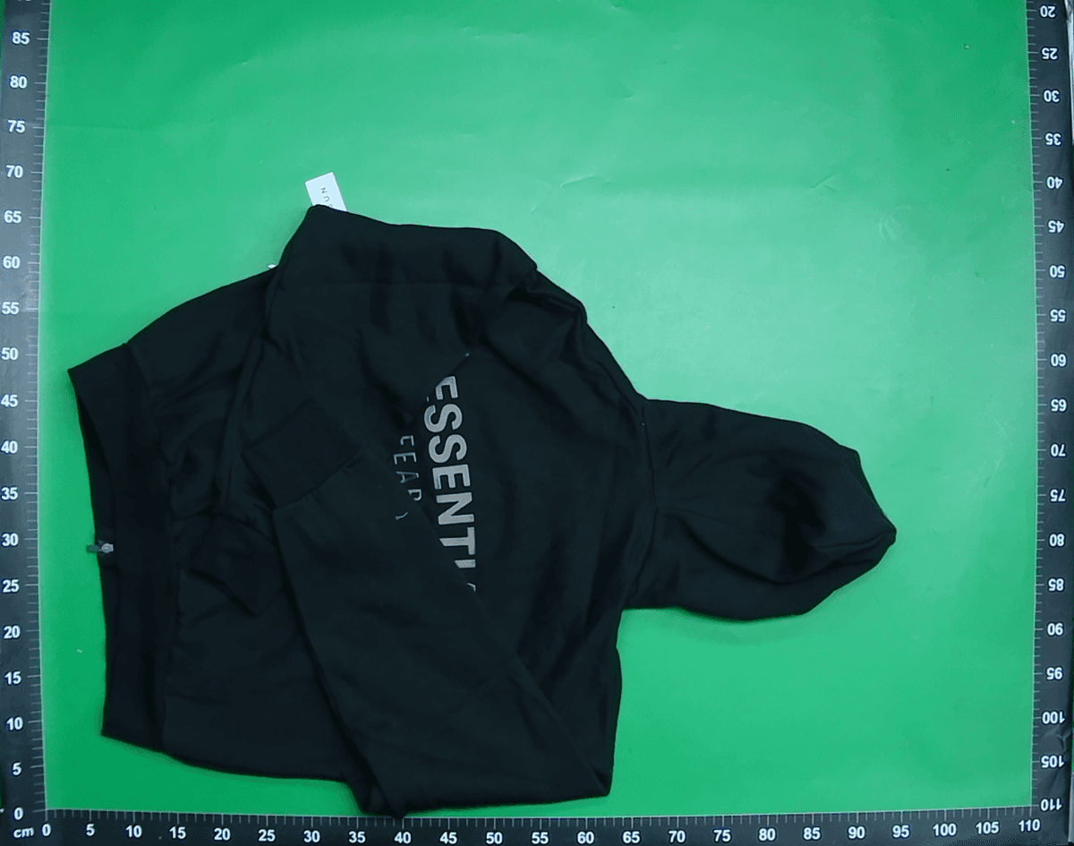 ss25-Essentials拉丝银硅胶开衫拉链宽松连帽帽衫外套 — miniatura QC 6