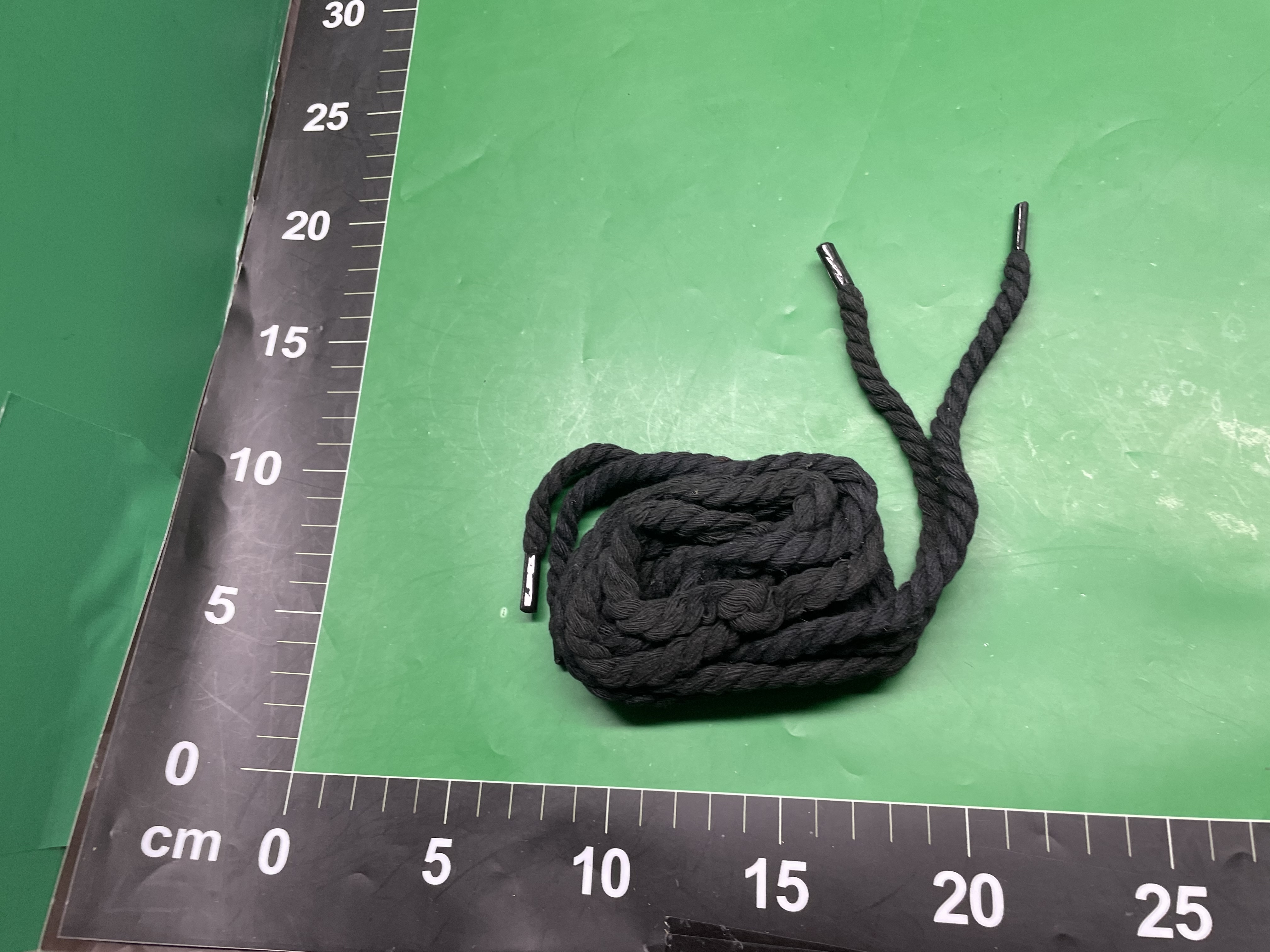 空军一号三股麻绳鞋带加粗圆AF1黑武士dunk黑粉米色8mm鞋带绳一双 — foto QC 1