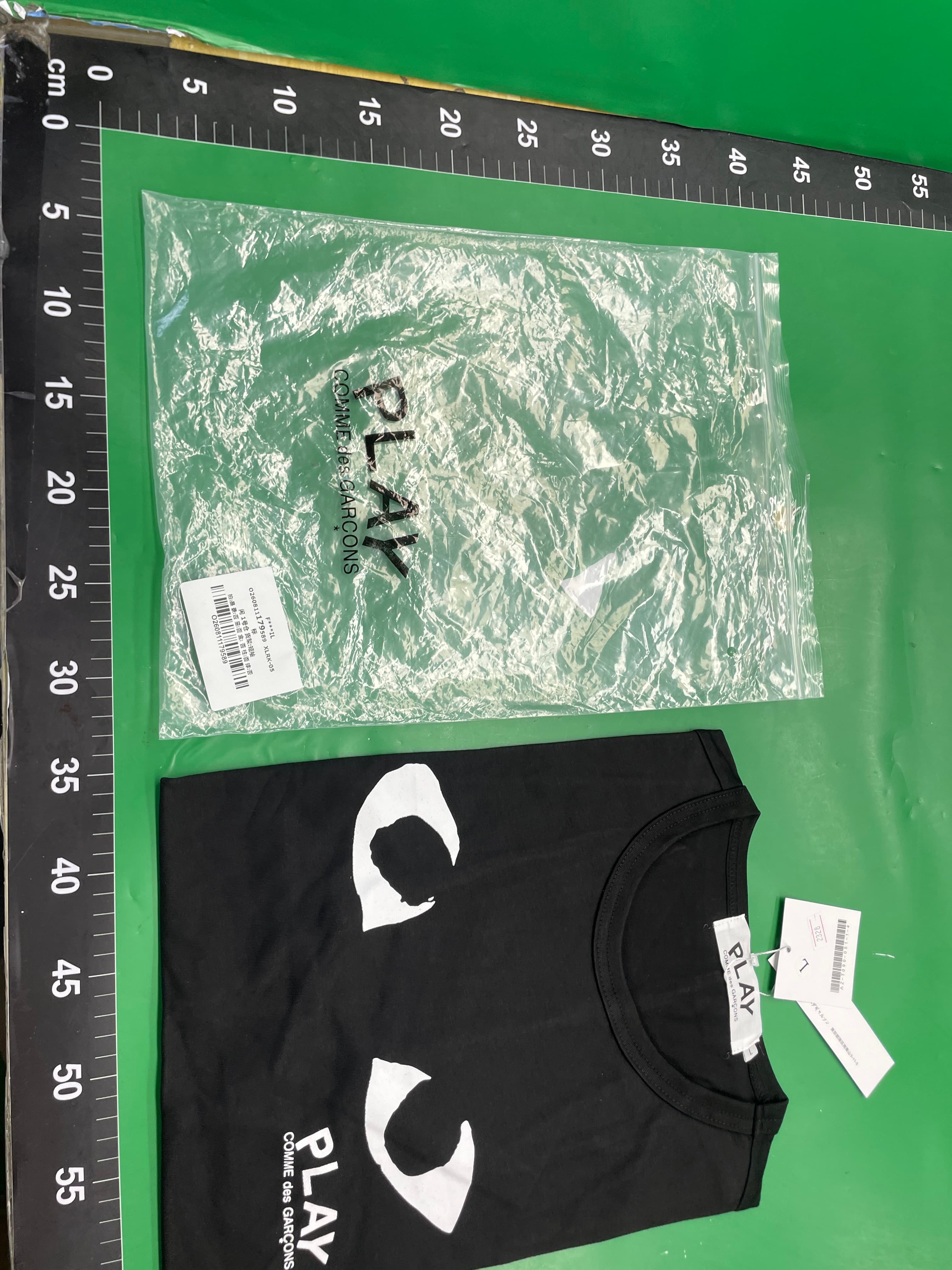 川久潮牌pla爱心刺绣短袖纯棉红心眼睛情侣装T恤y川久保玲 — miniatura QC 2