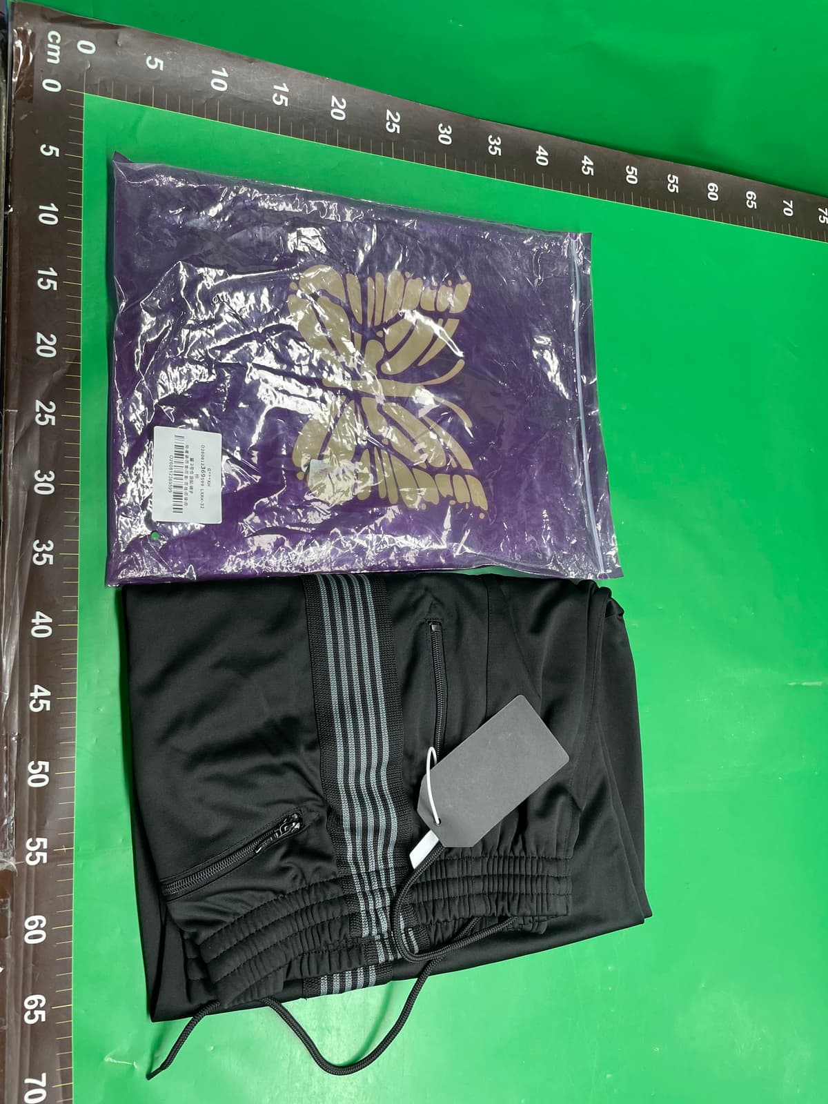 Needles Track Butterfly Embroidery Trendy Loose Pants Os Wide Version Lantern Versatile Webbing Sports Wide-Leg Long Pants — foto QC 1