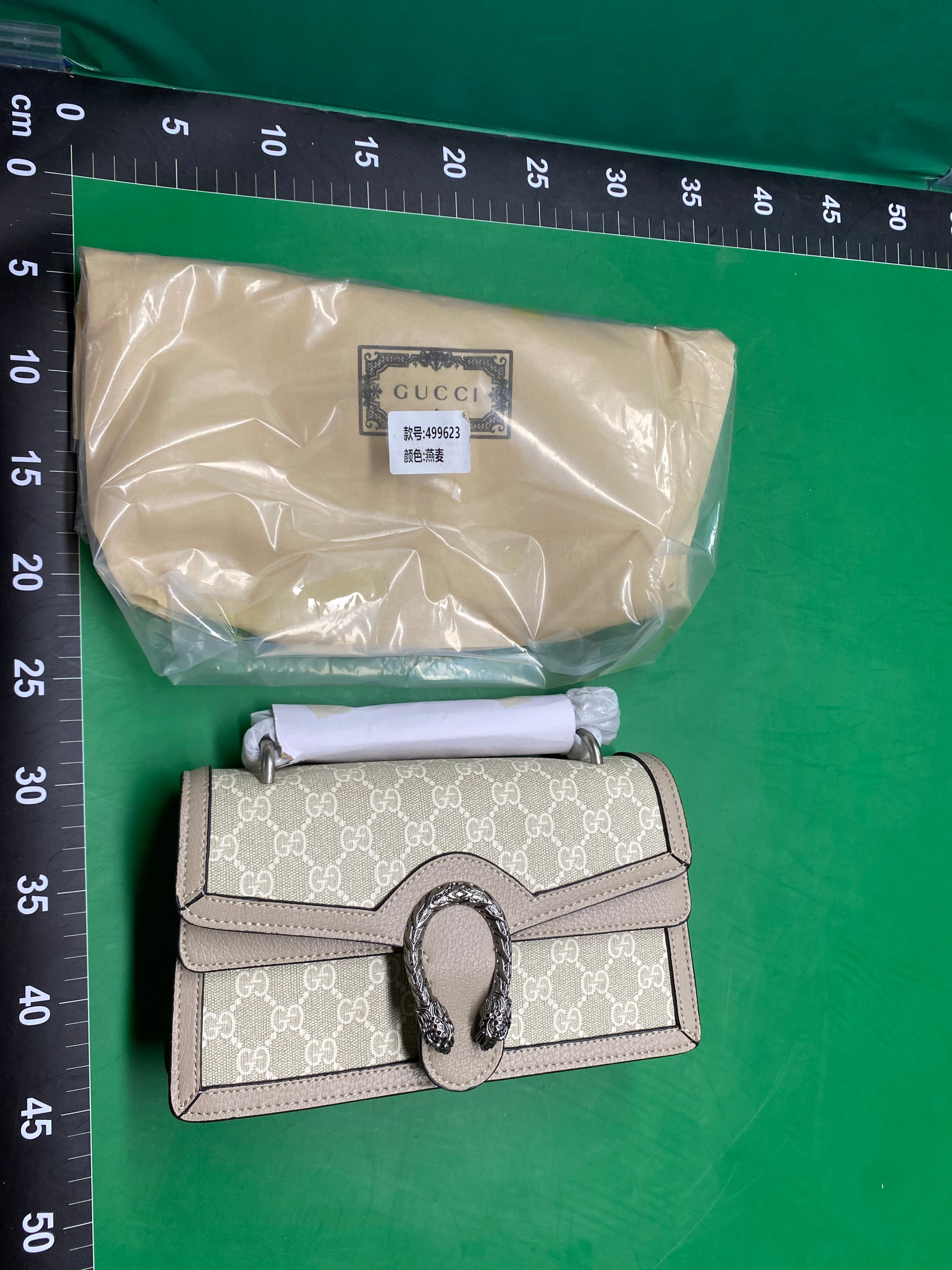 广州高版双G家dionysus酒神包印花虎头扣小号链条信封单肩斜挎女 — foto QC 1