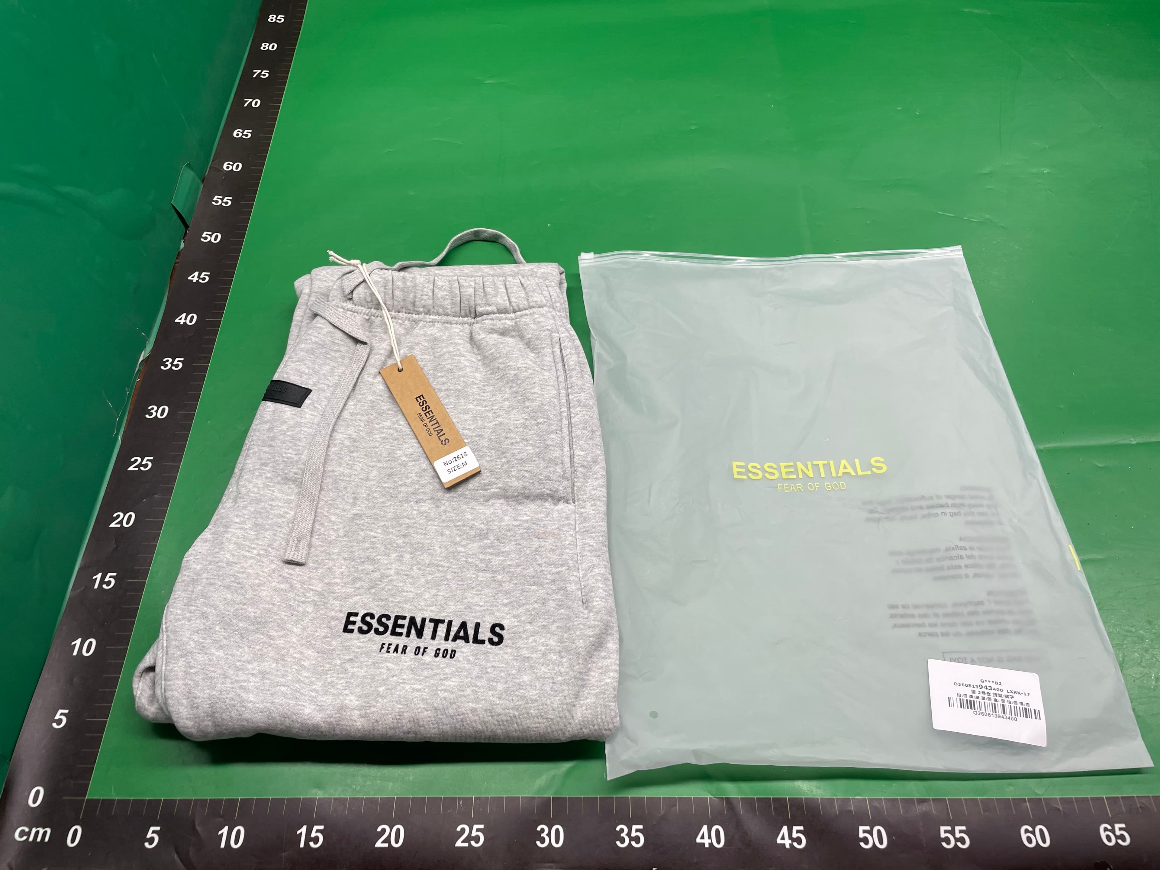 FOG第八季ESSENTIALS经典植绒字母休闲欧美高街束脚长裤加绒卫裤 — miniatura QC 4