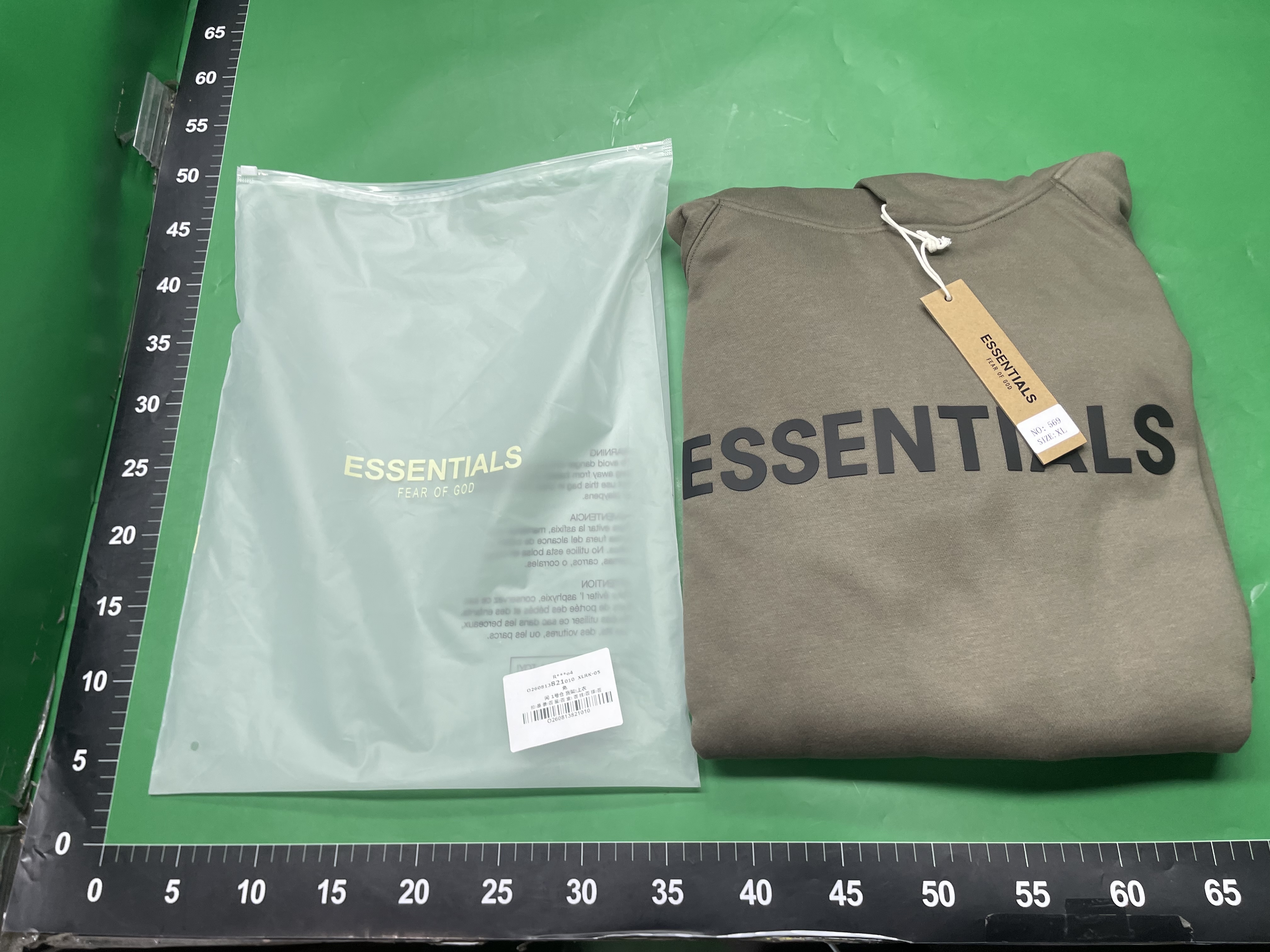Essentials立体字母印花加绒连帽卫衣FOG男女青少年街头嘻哈外套 — miniatura QC 6