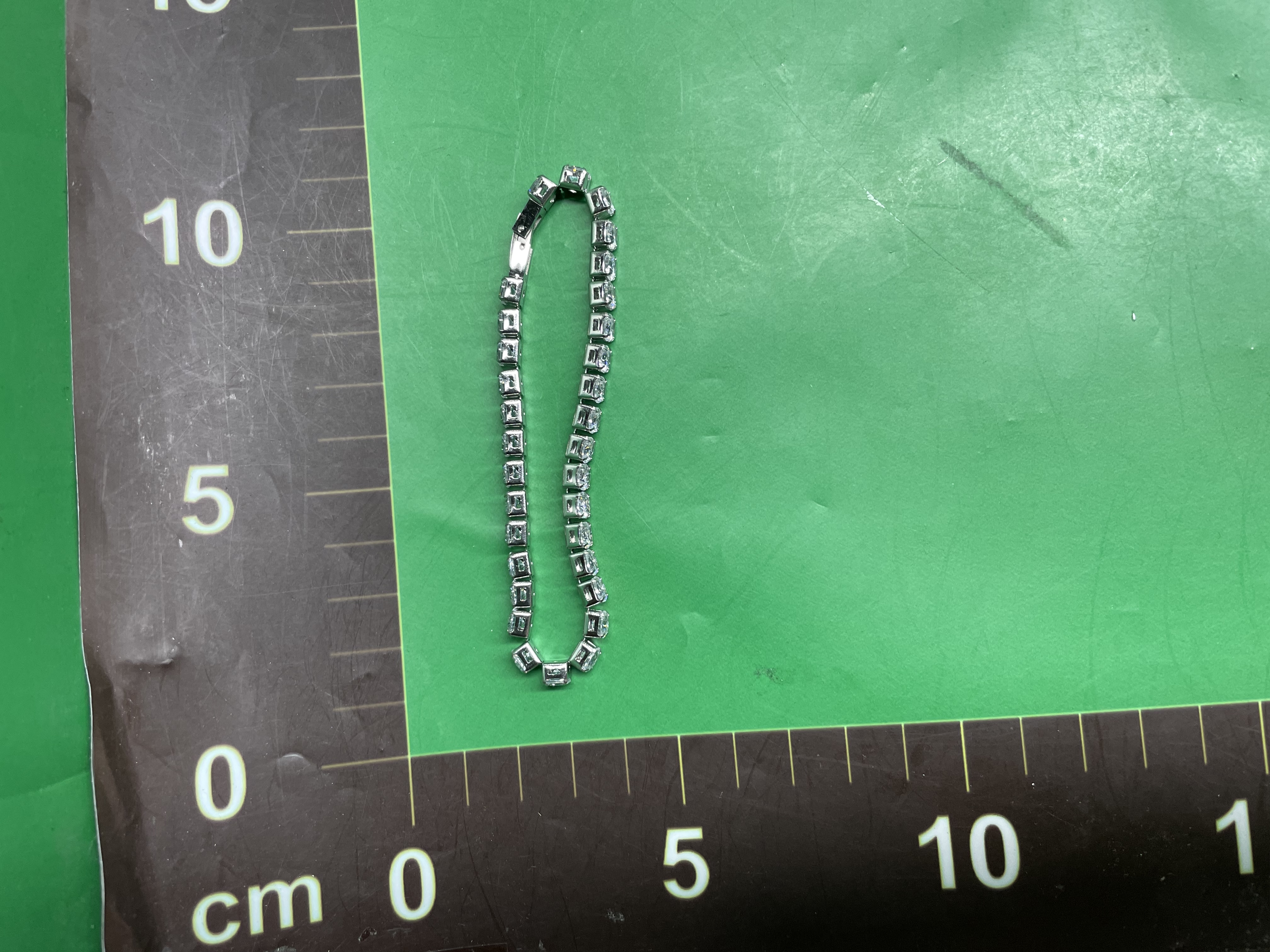 WIC 925银莫桑石 高定D色VVS小冰糖网球链可串吊坠简约手链项链 — foto QC 1