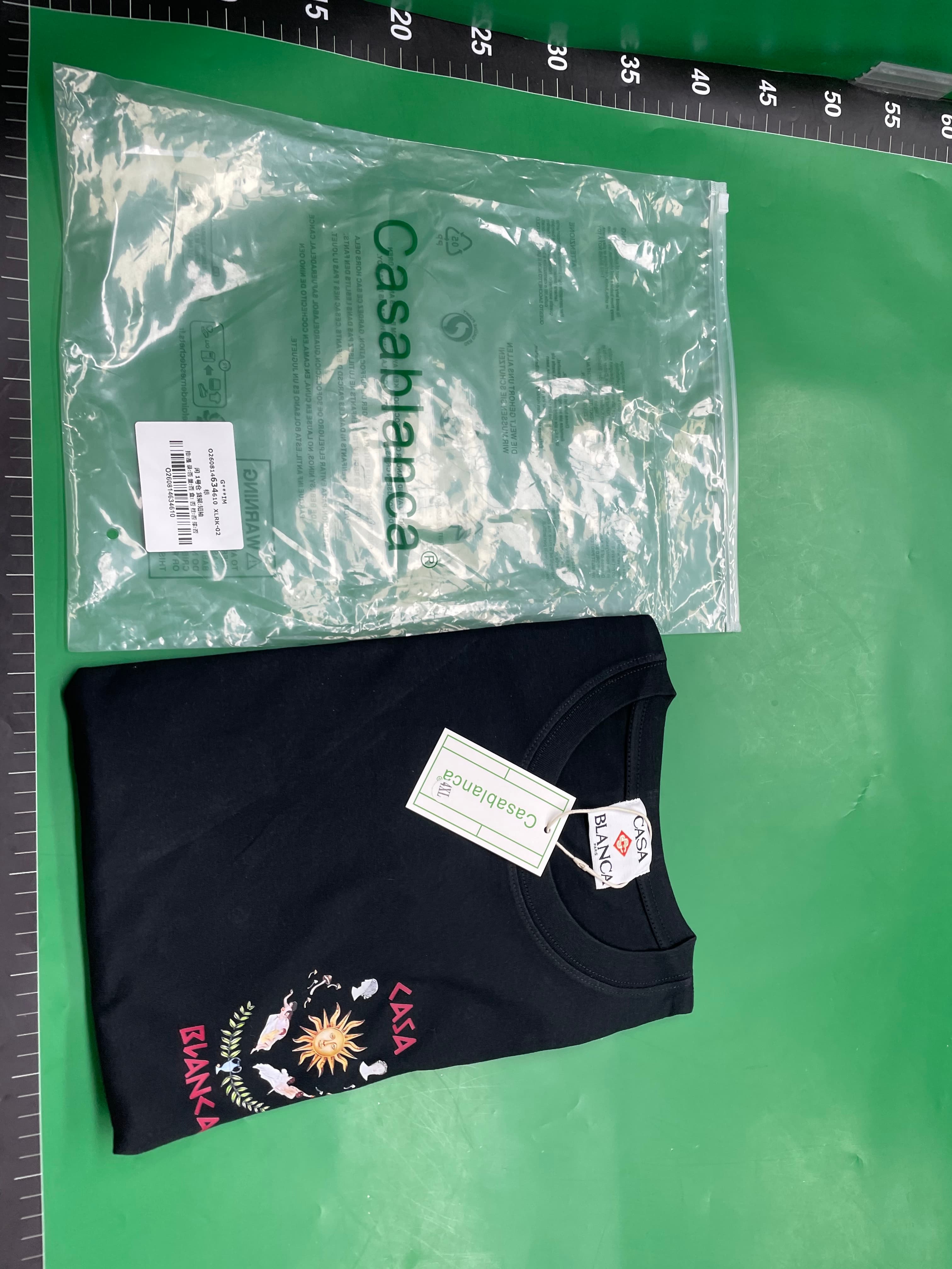 跨境卡萨布兰卡夏季新款 Casablanca LOGO印花男女宽松短袖T恤潮 — miniatura QC 2