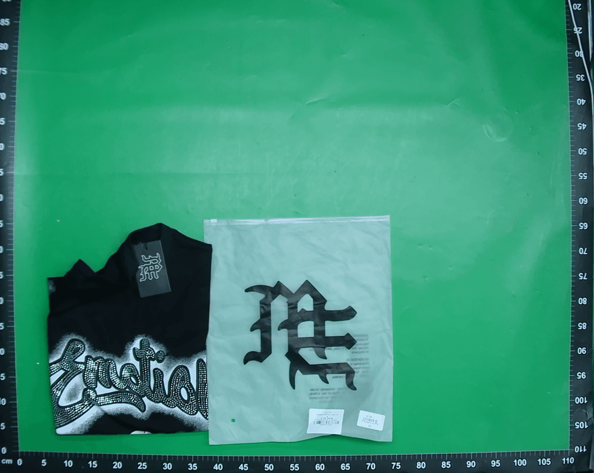 MIXED EMOTION T SHIRT HIP HOP美潮高街嘻哈烫钻宽松纯棉短袖T恤 — foto QC 1