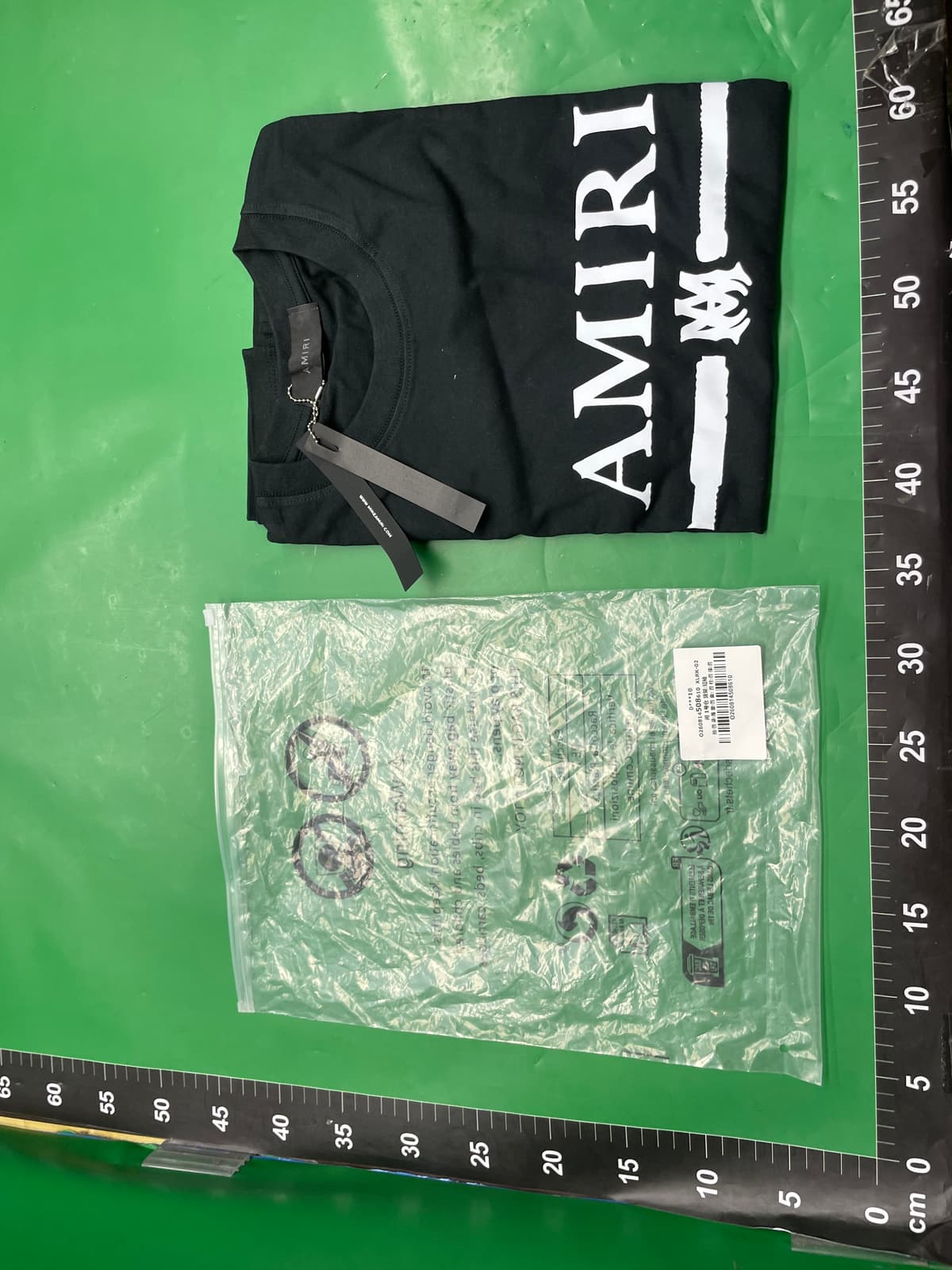 Amiri和平鸽流漆涂鸦字母230g合集系列经典logo印花短袖款情侣T恤 — foto QC 1