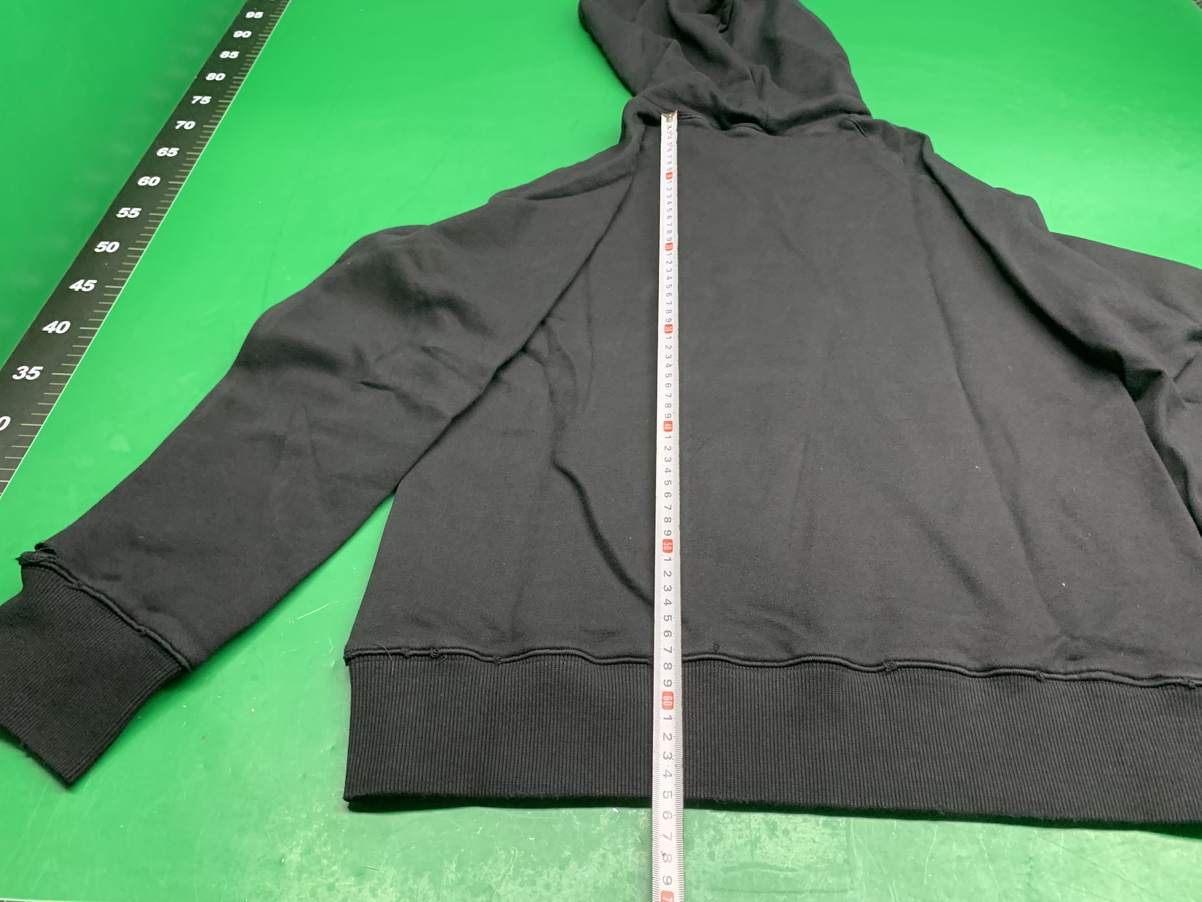 自主Number(N)ine the high streets hoodie05AW纯黑破坏龟裂卫衣 — miniatura QC 4