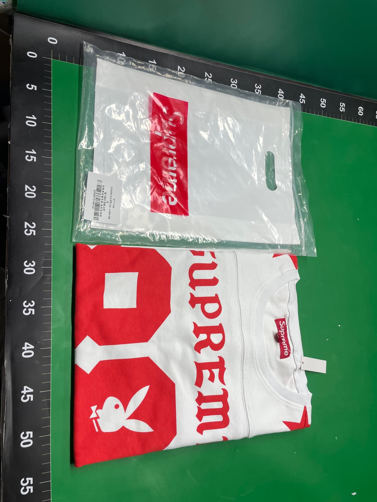跨境SUP联名PLAYBOY88号兔子美式足球运动上衣圆领长袖T恤男女tee — miniatura QC 3