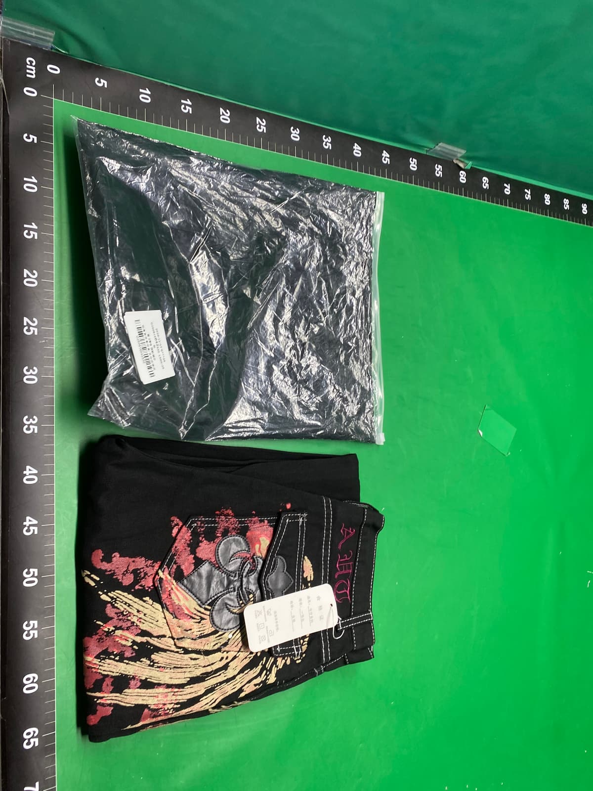 欧美潮牌Y2K原宿风嘻哈宽松阔腿休闲裤男款时尚休闲修身牛仔裤 — foto QC 1