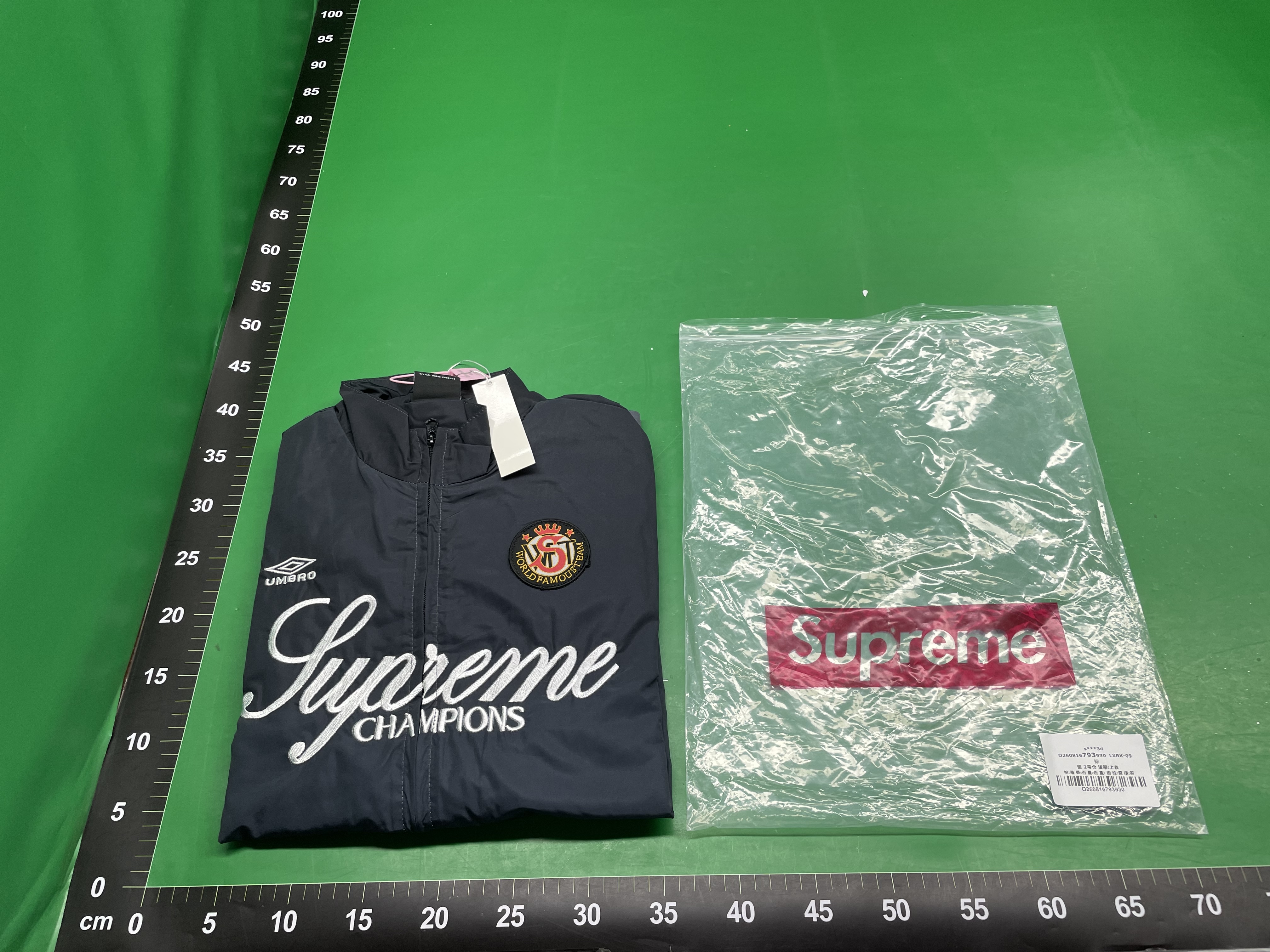 跨境高品质Supreme胸前徽标图案反光下摆抽绳设计半拉链卫衣卫裤 — miniatura QC 4
